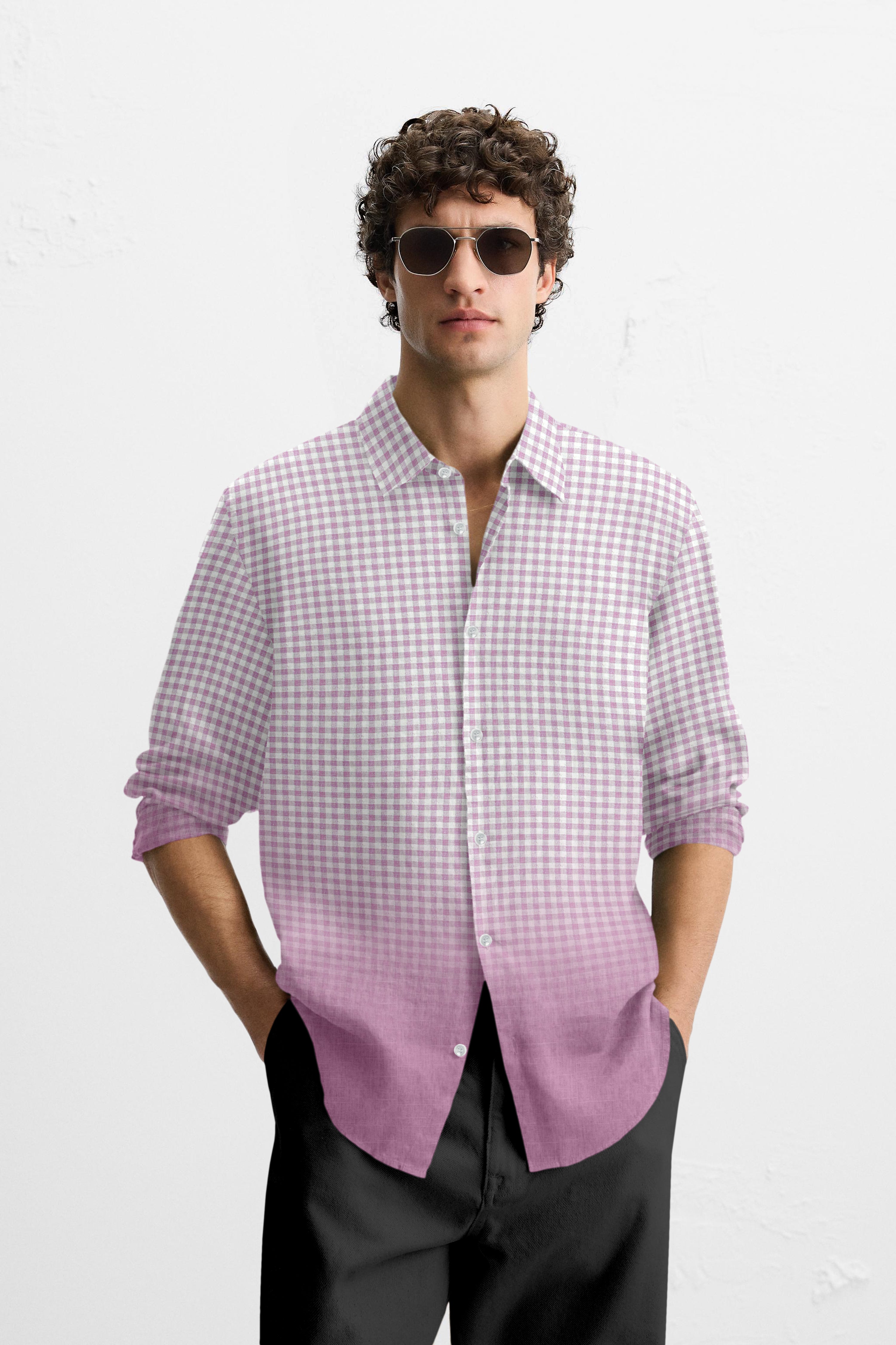 Ombre Gingham Shirt