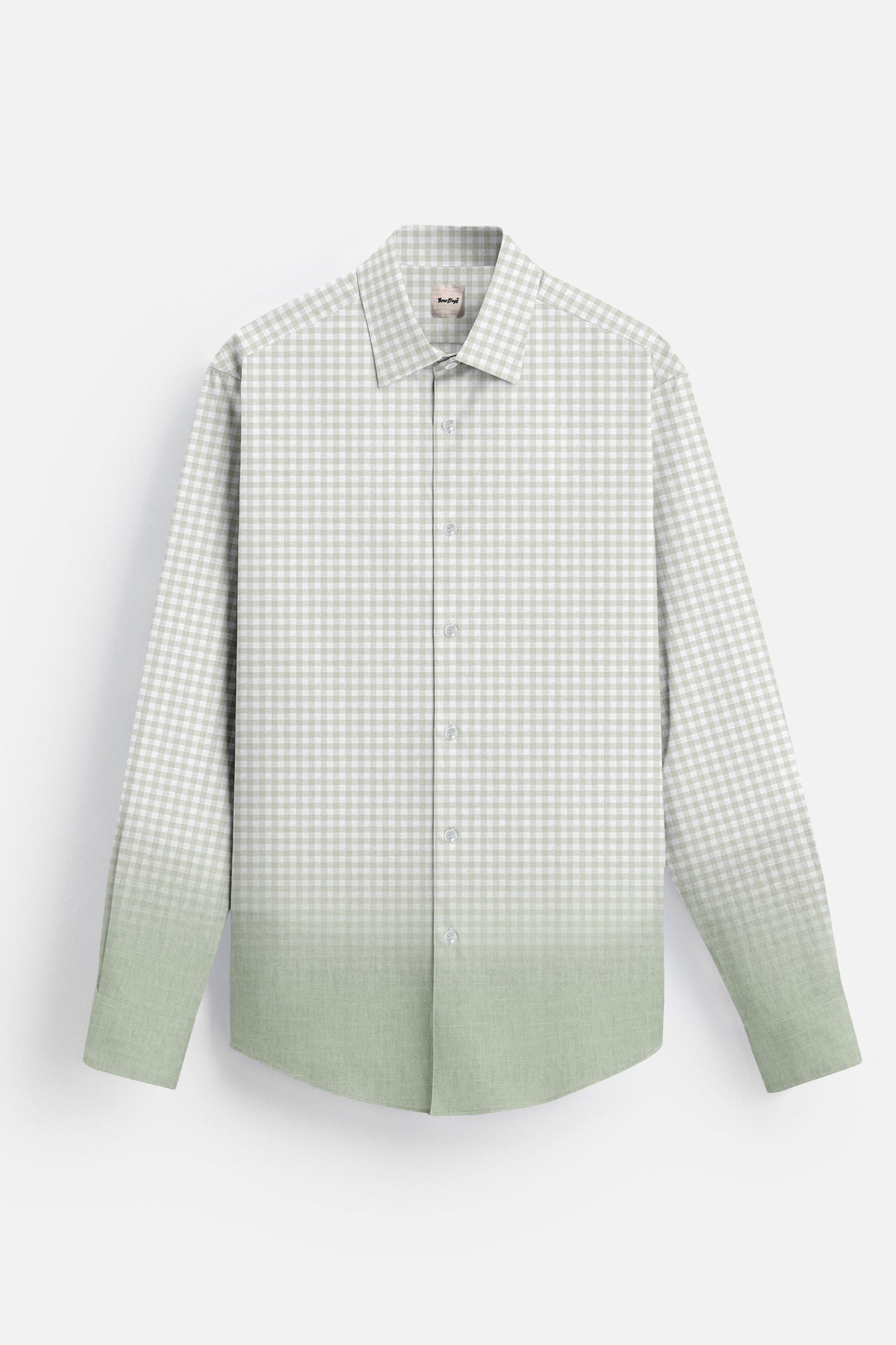 Ombre Gingham Green Shirt