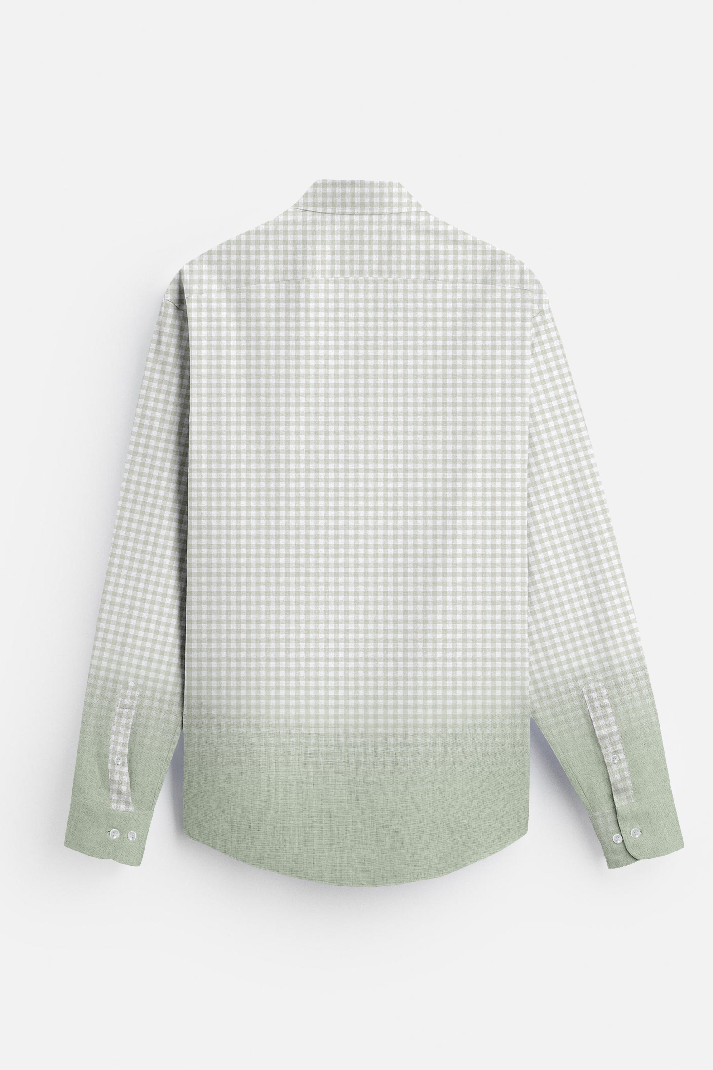 Ombre Gingham Green Shirt