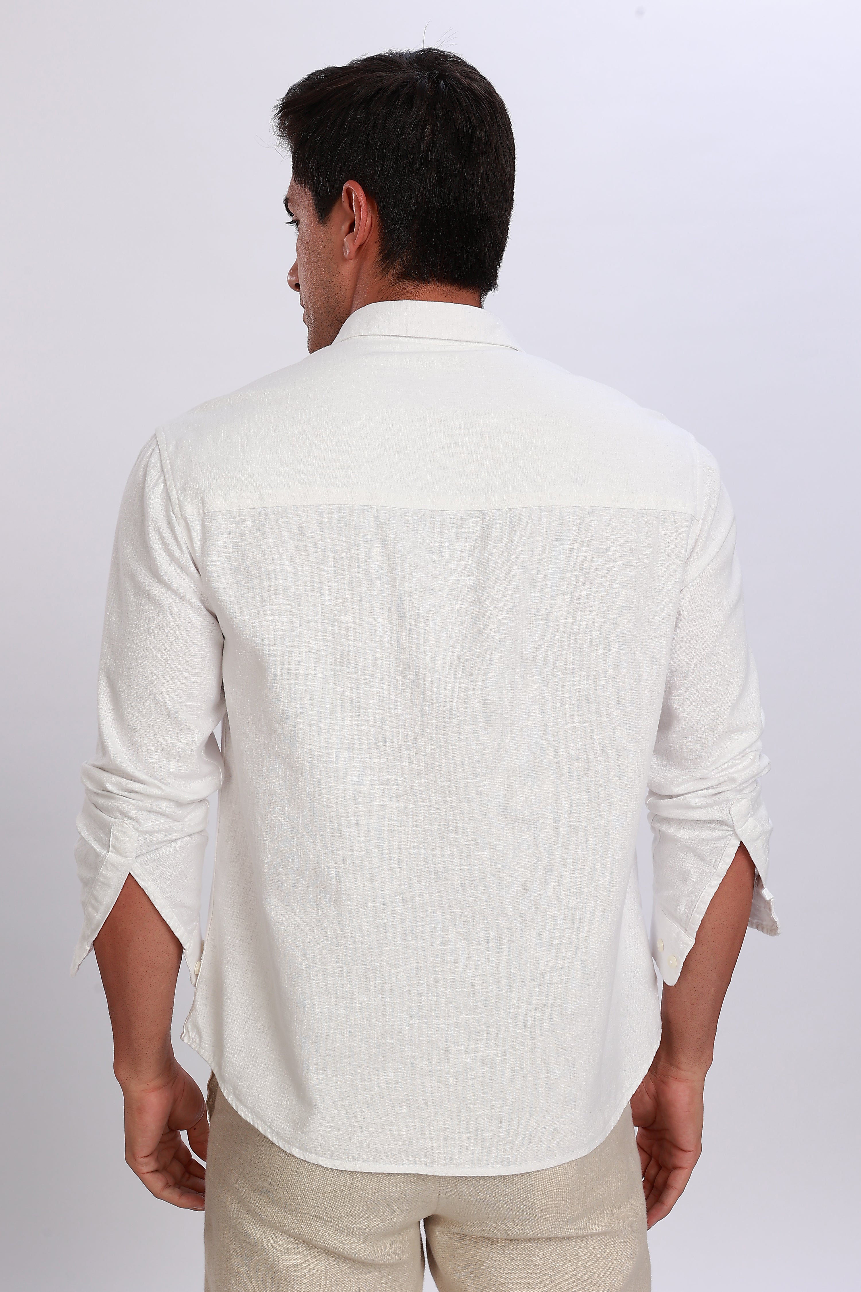 Handcrafted Linen White Shirt