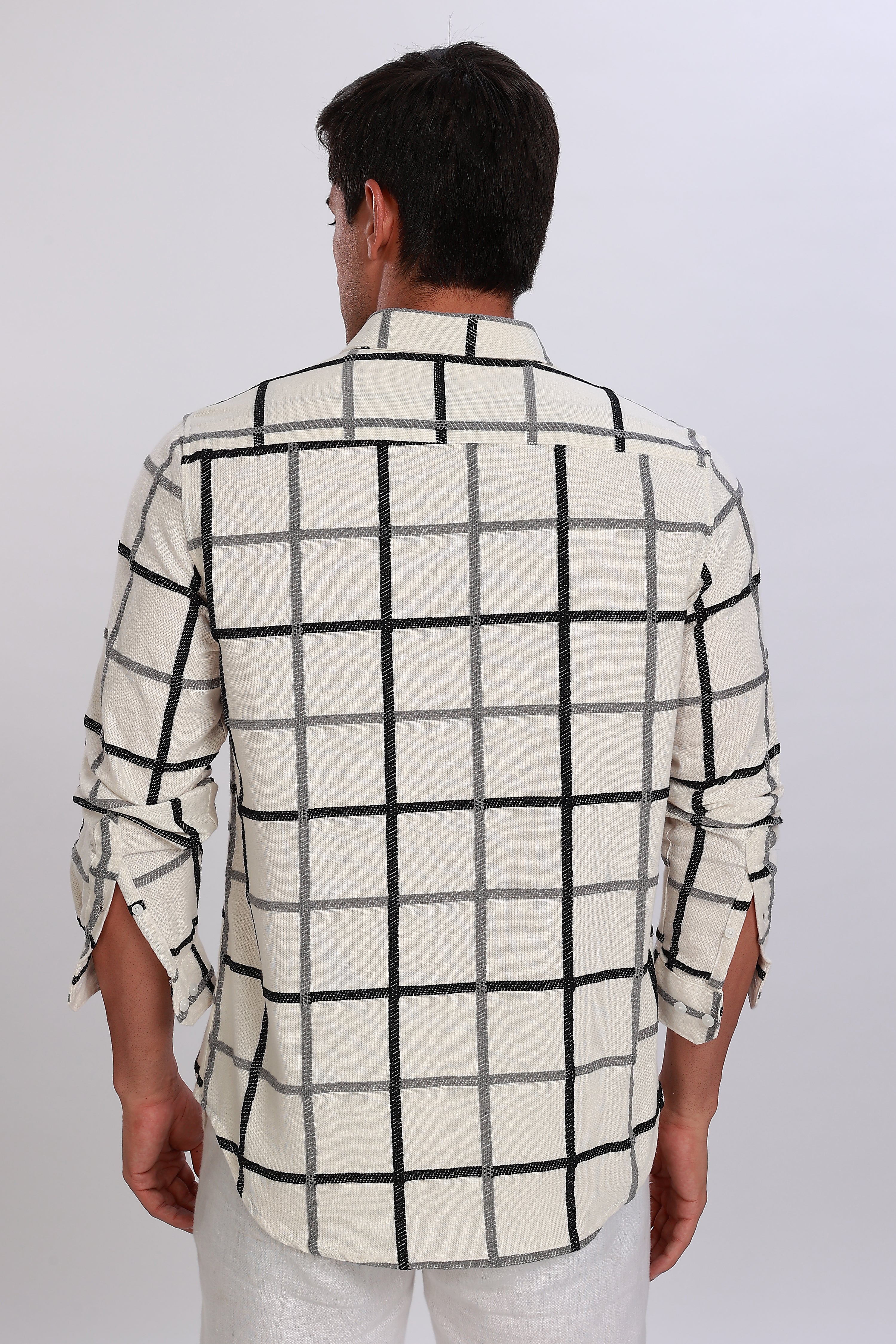 Pure Cotton Textured White Shirt