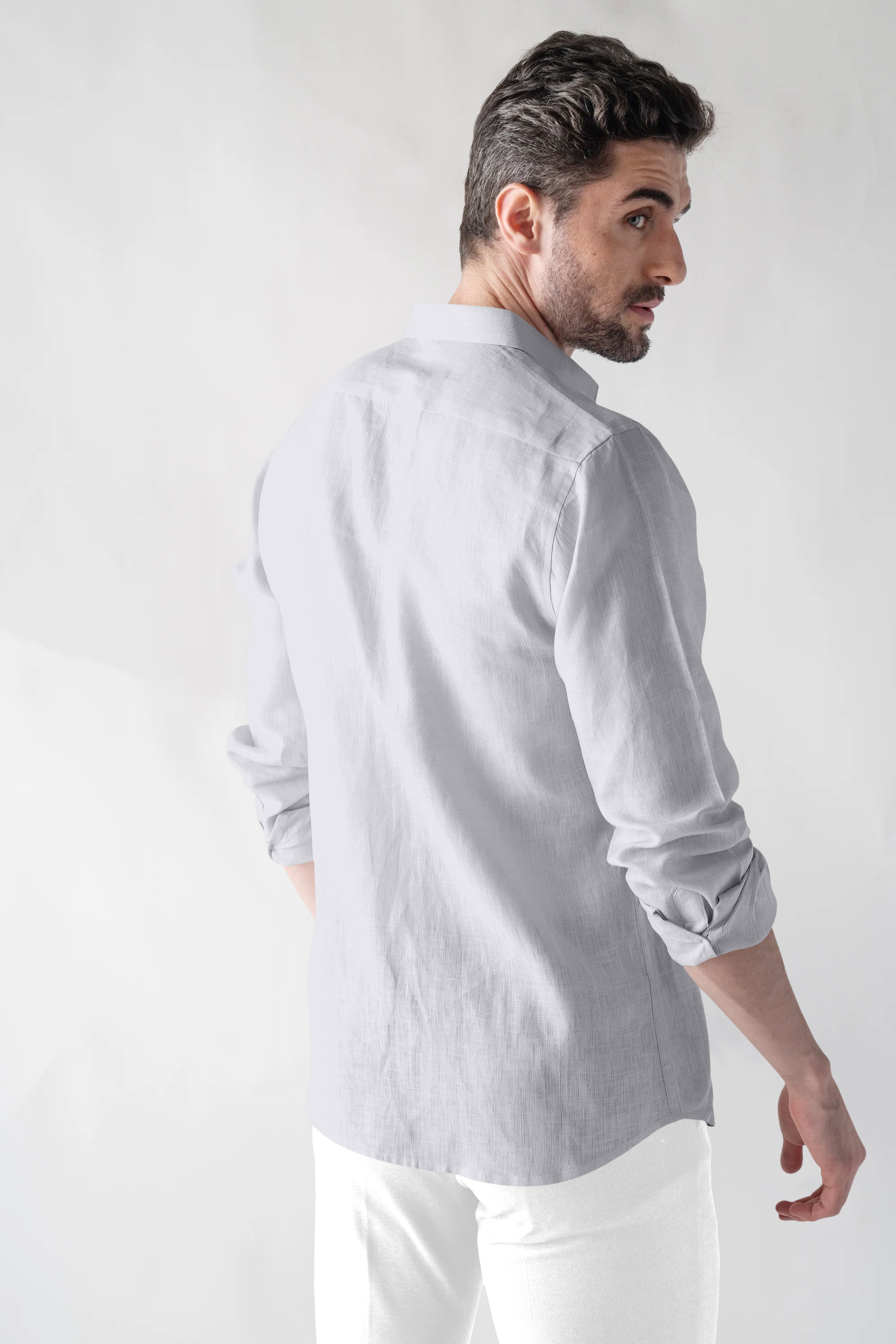 Soft Linen Grey  Casual Shirt
