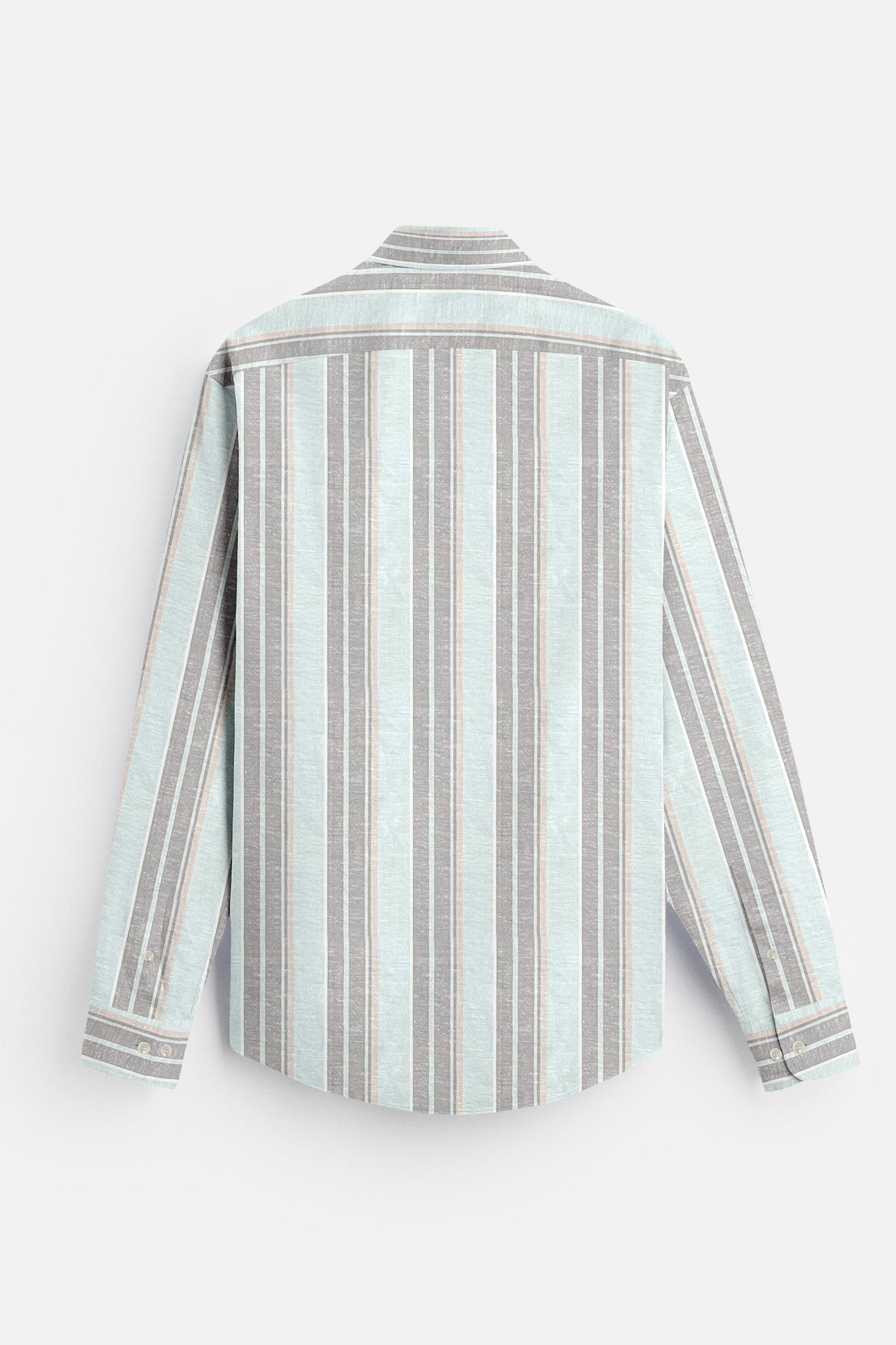 Linen Striped Blue Shirt - Three Days