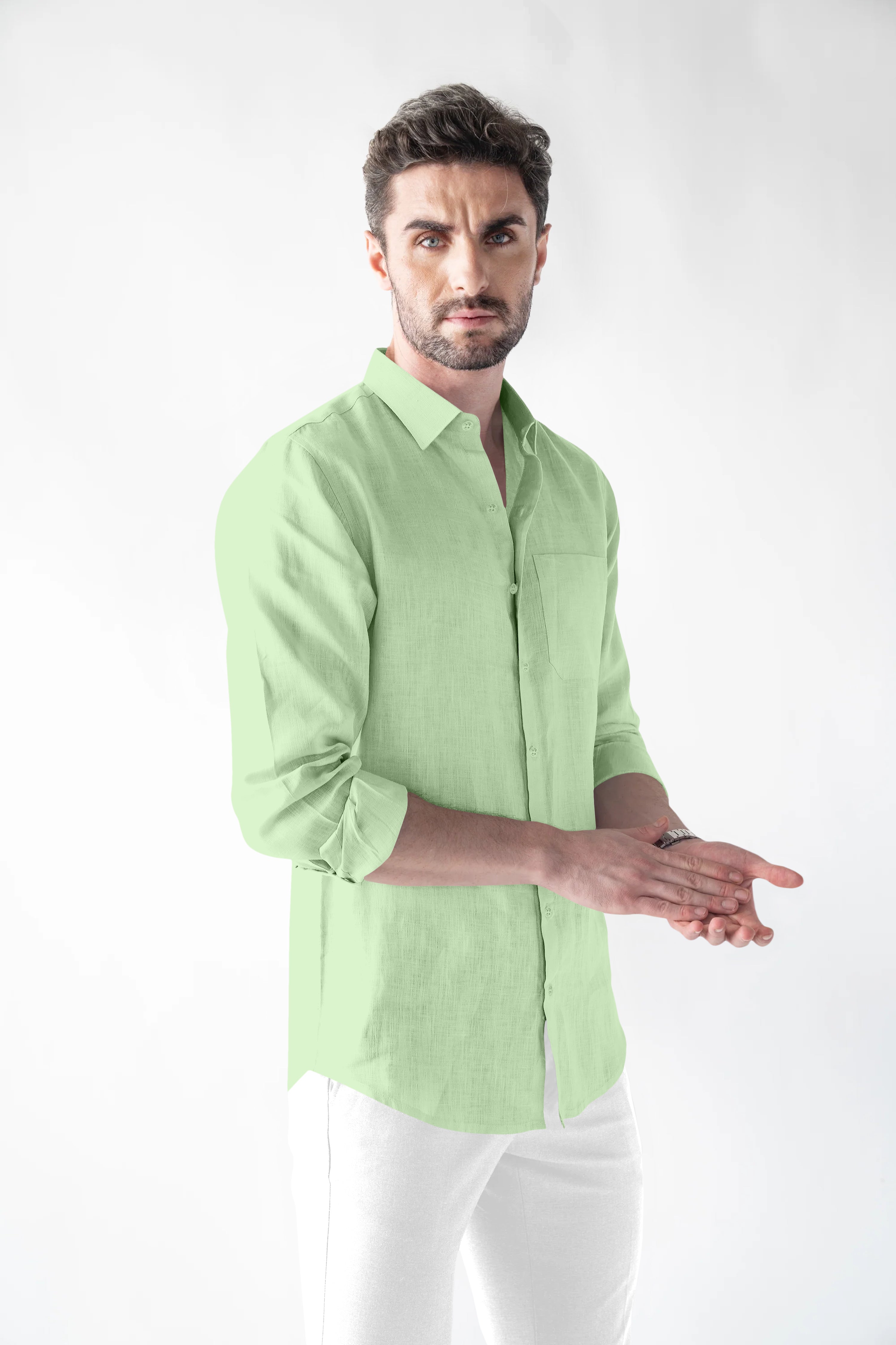 Soft Linen Lime Casual Shirt