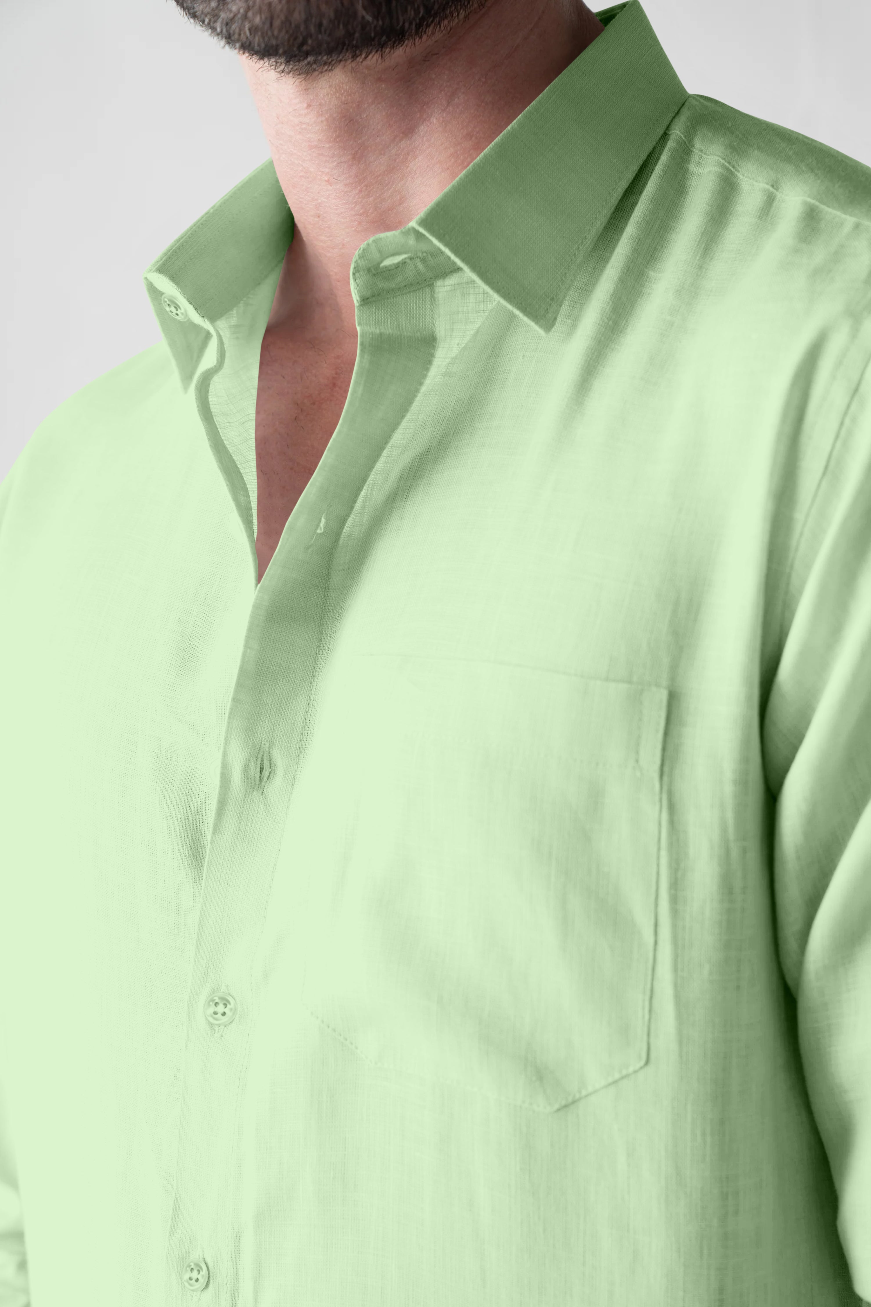 Soft Linen Lime Casual Shirt