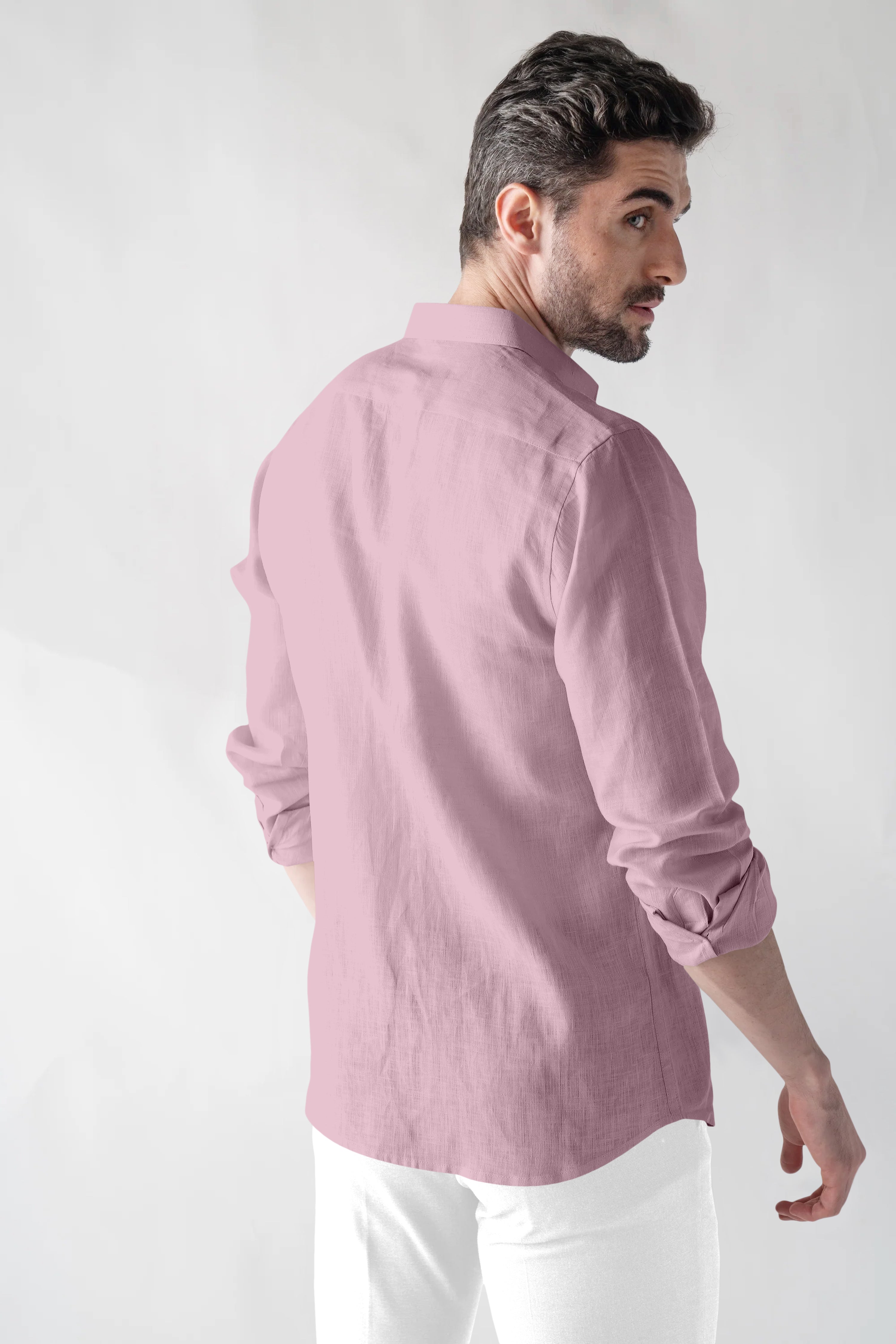 Soft Linen Pink Casual Shirt