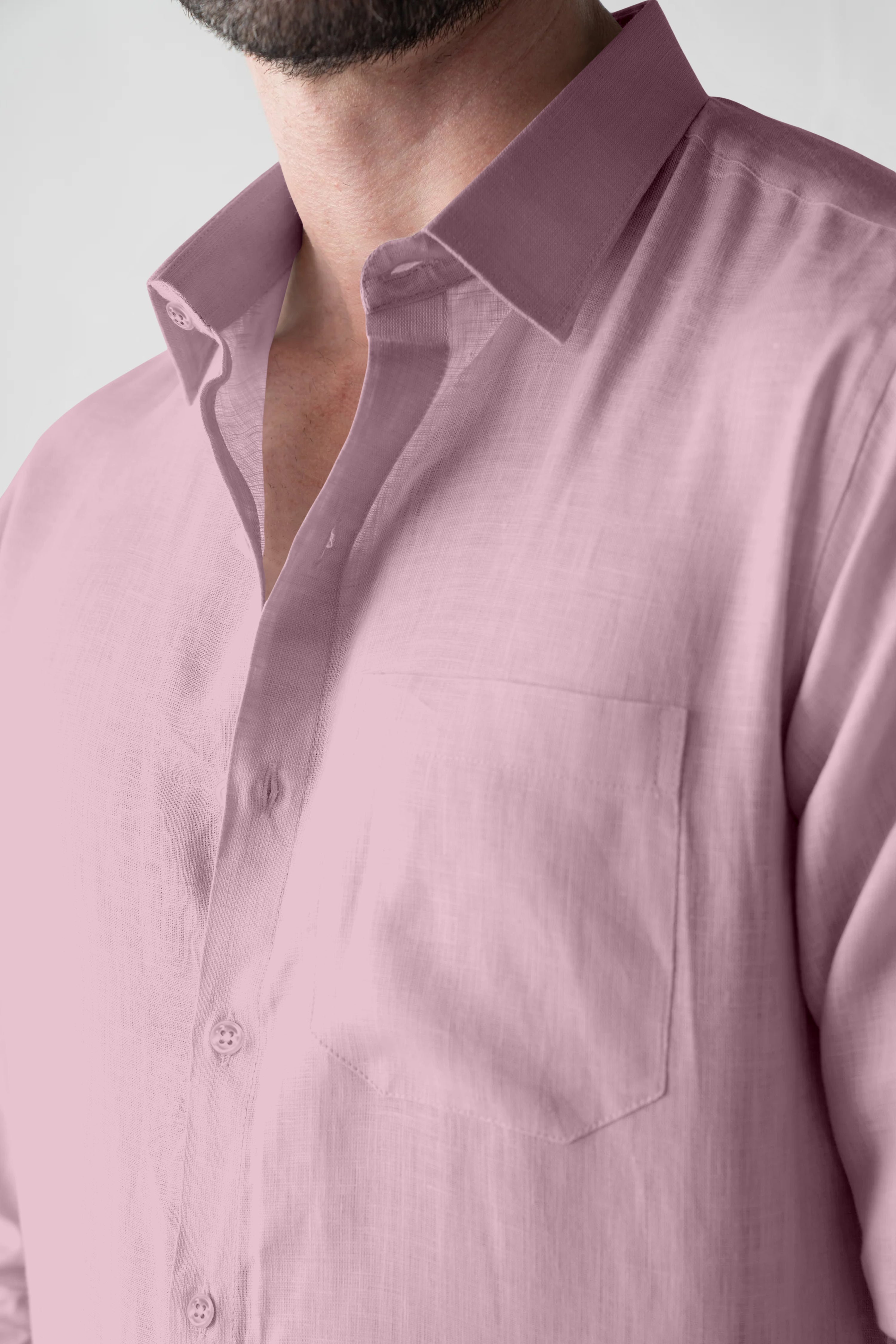 Soft Linen Pink Casual Shirt