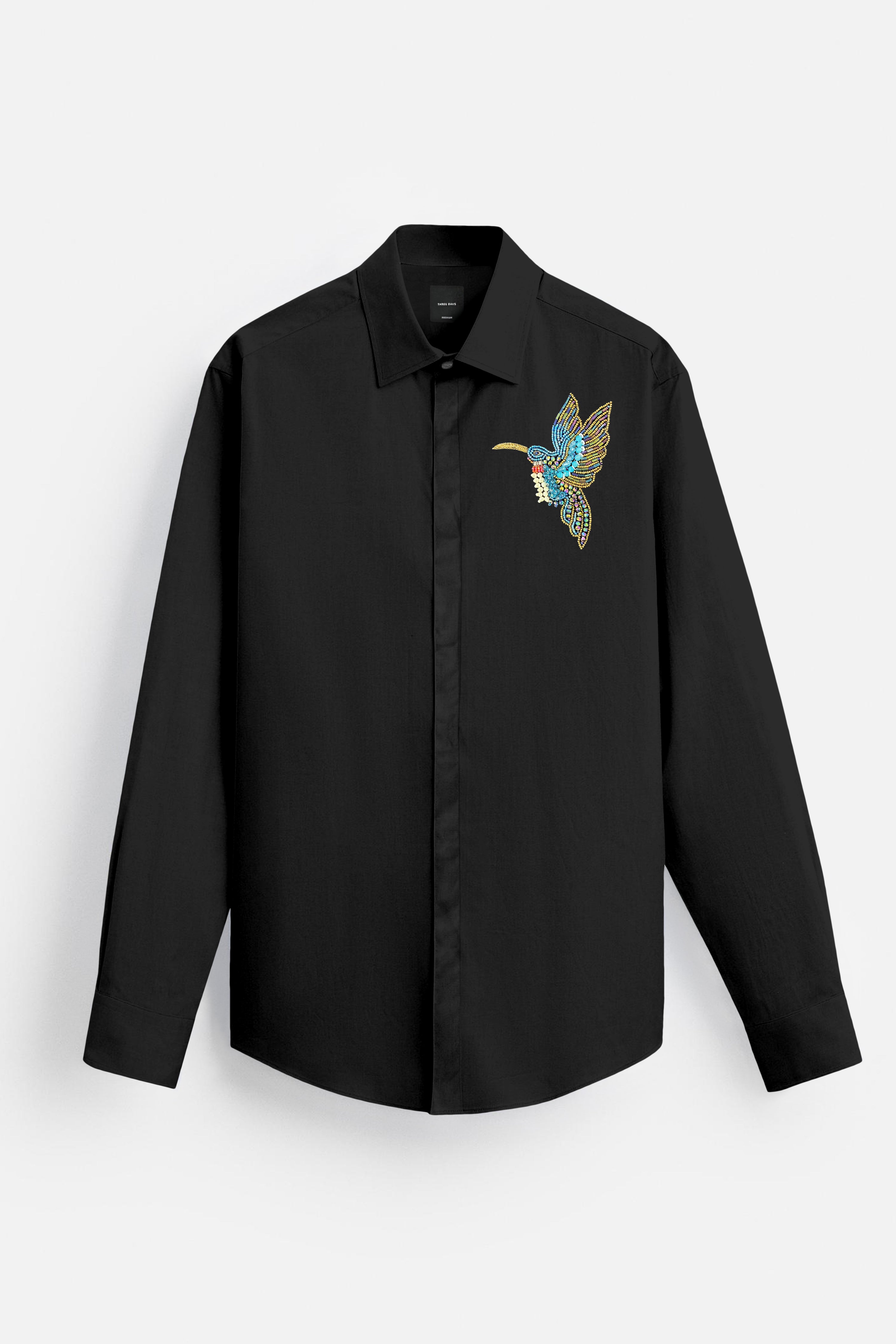 Bespoke Embroidery Black Shirt