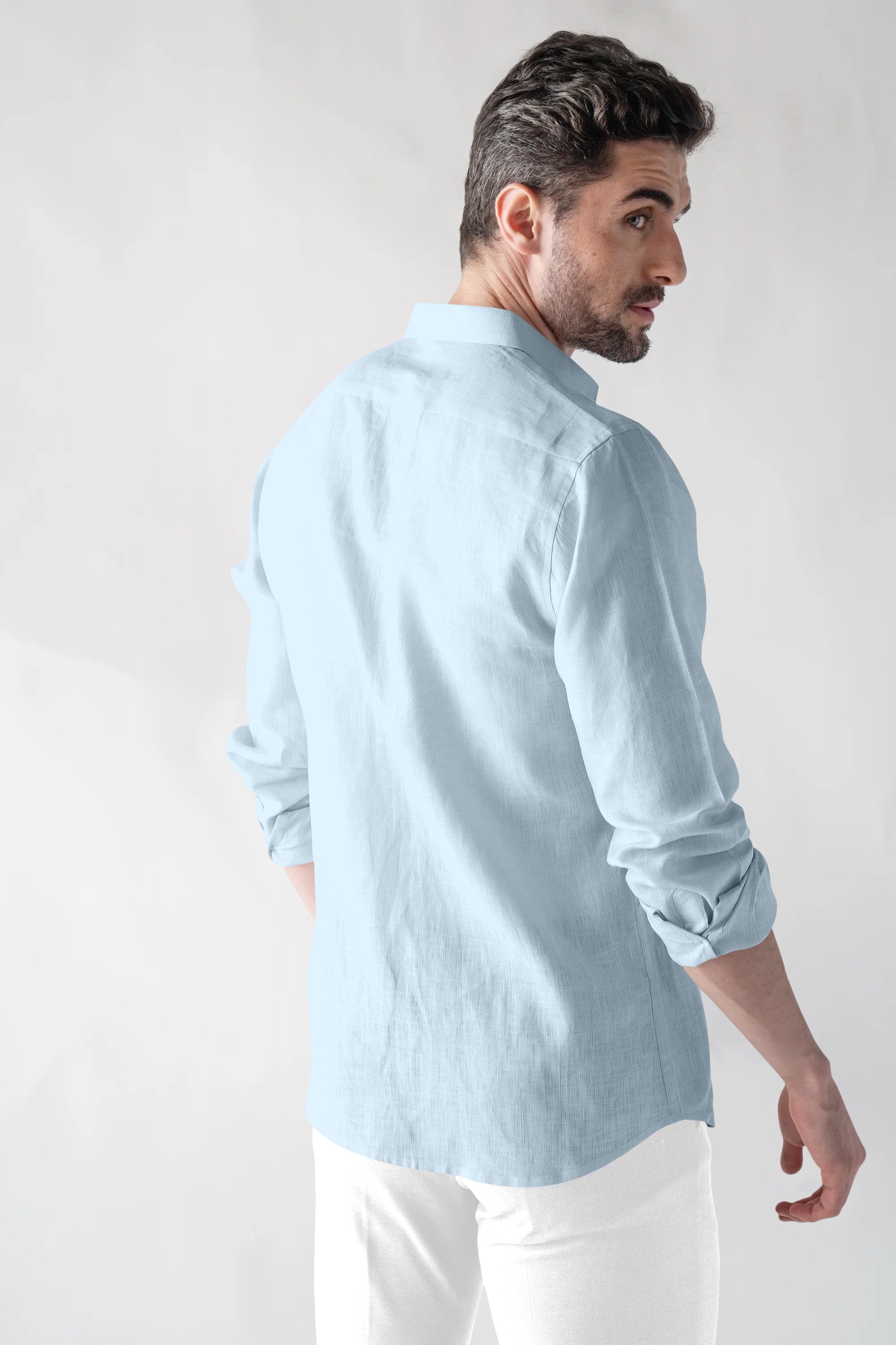 Soft Linen Sky Blue Casual Shirt