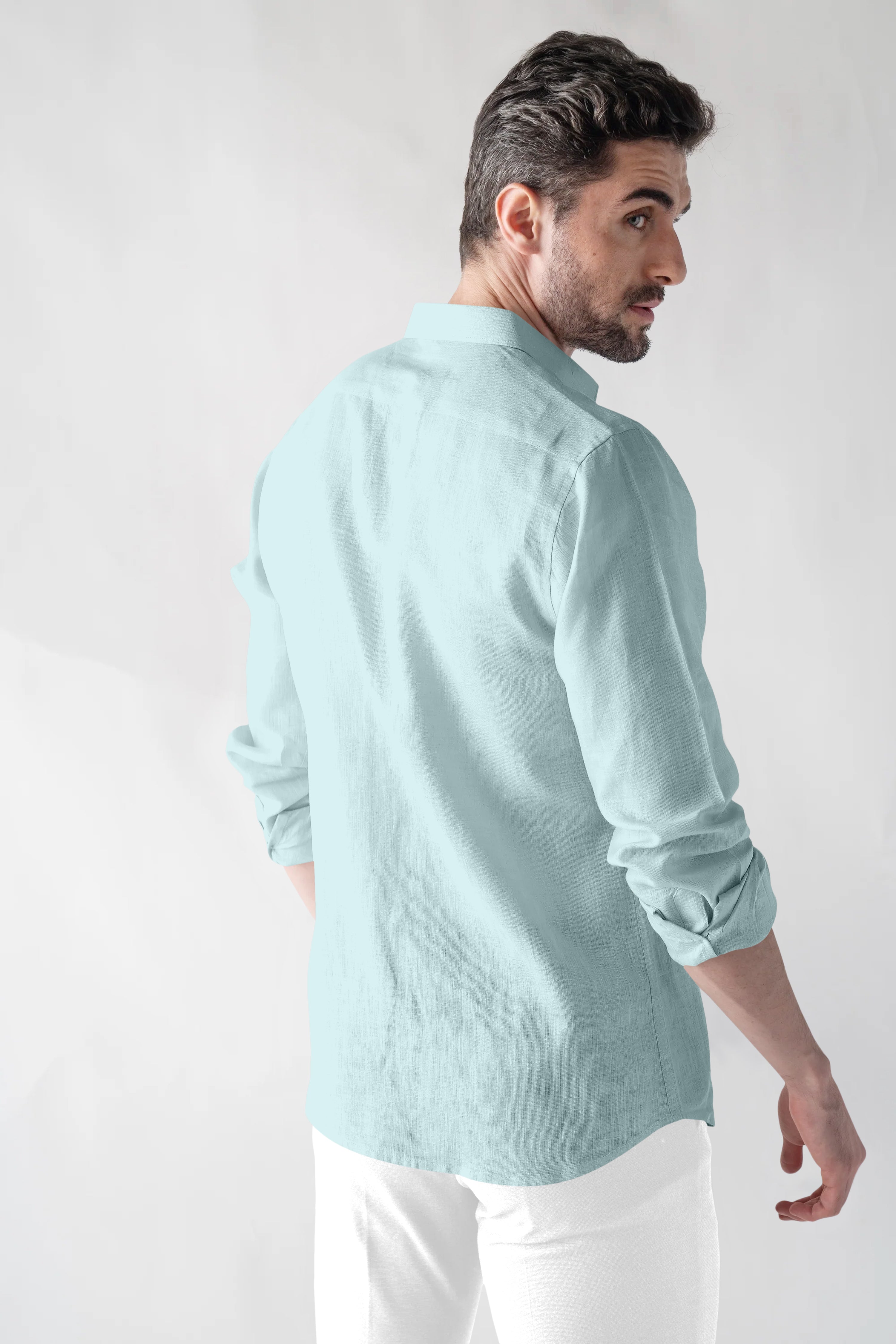 Soft Linen Green Casual Shirt