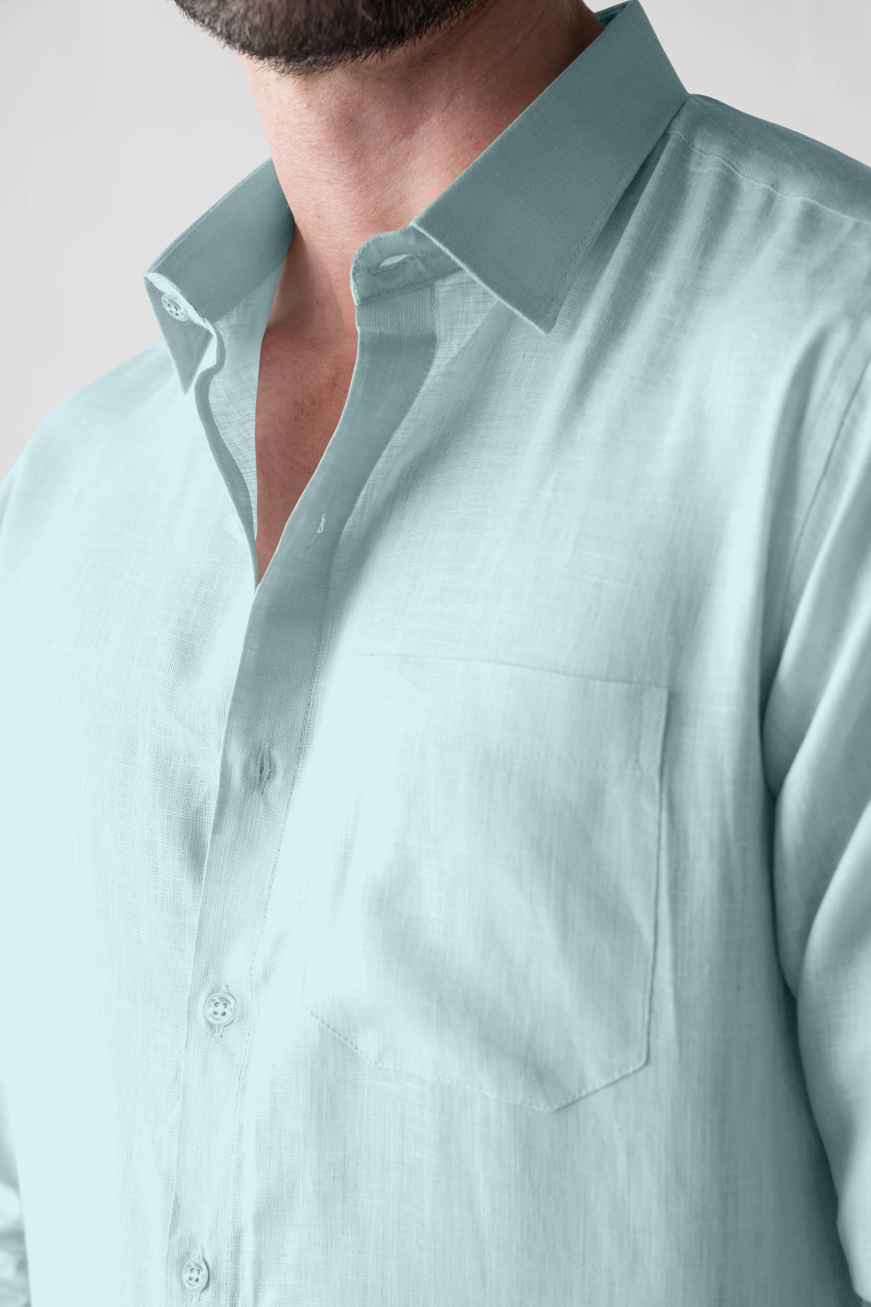 Soft Linen Green Casual Shirt