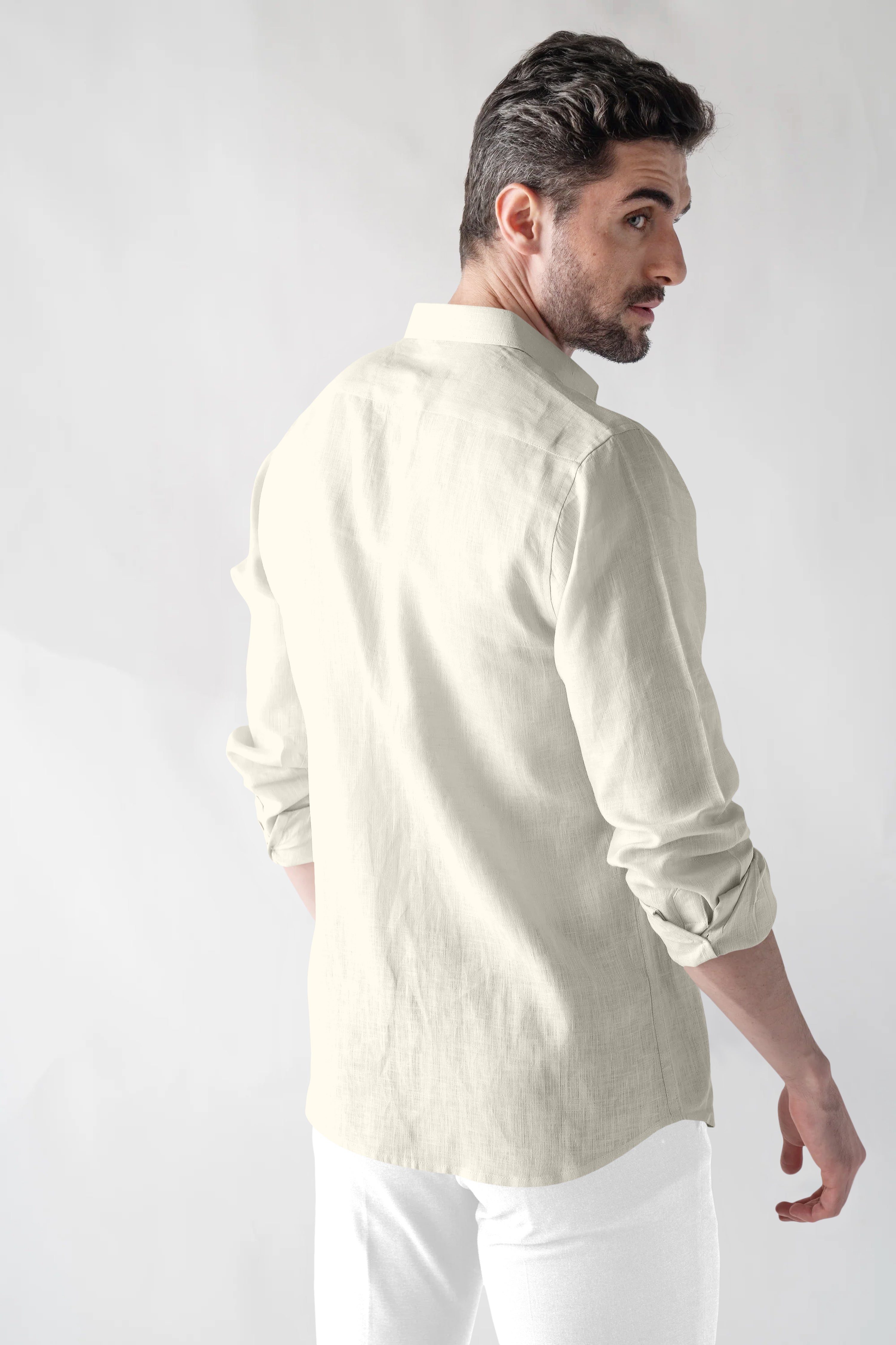 Soft Linen Beige Casual Shirt