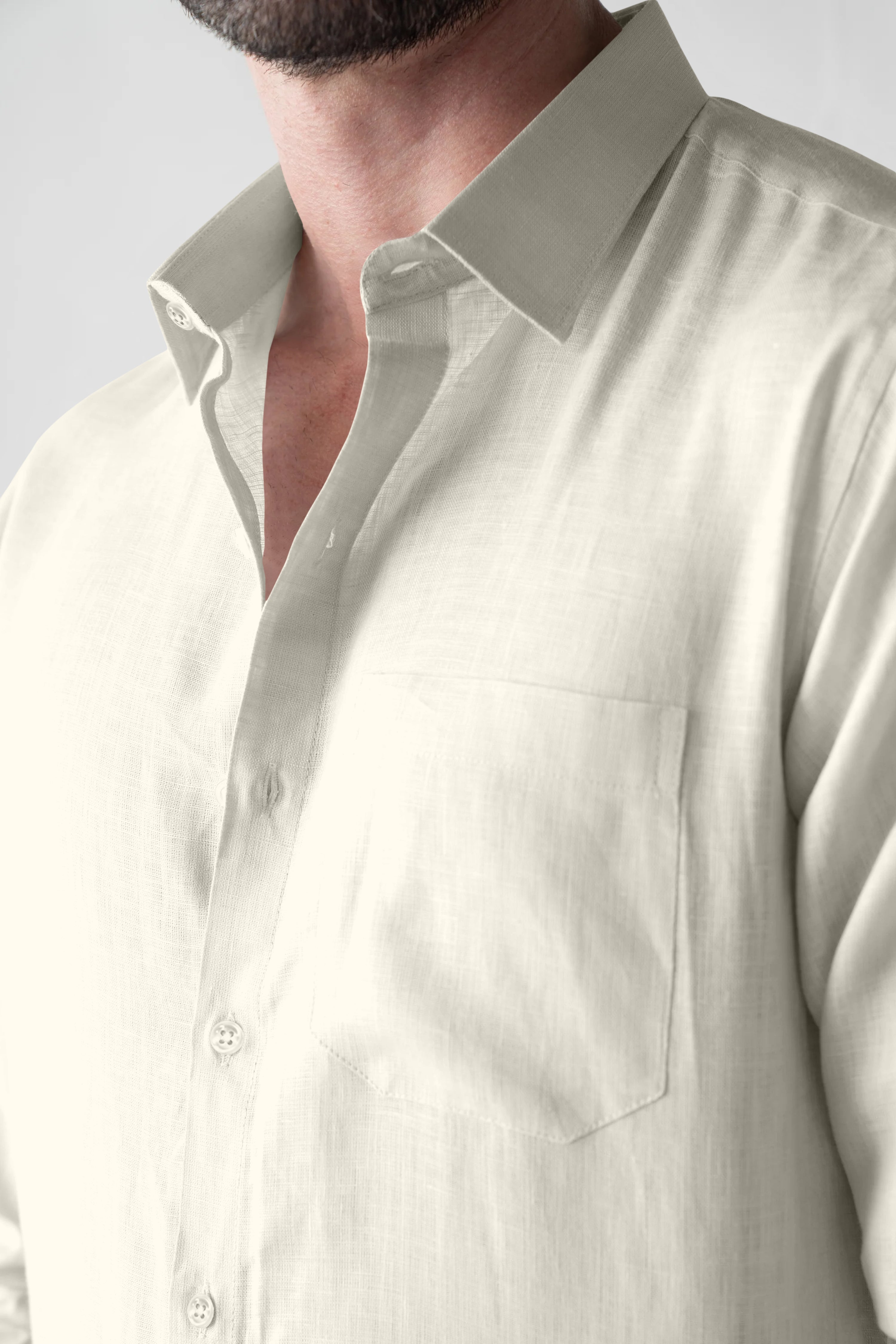 Soft Linen Beige Casual Shirt