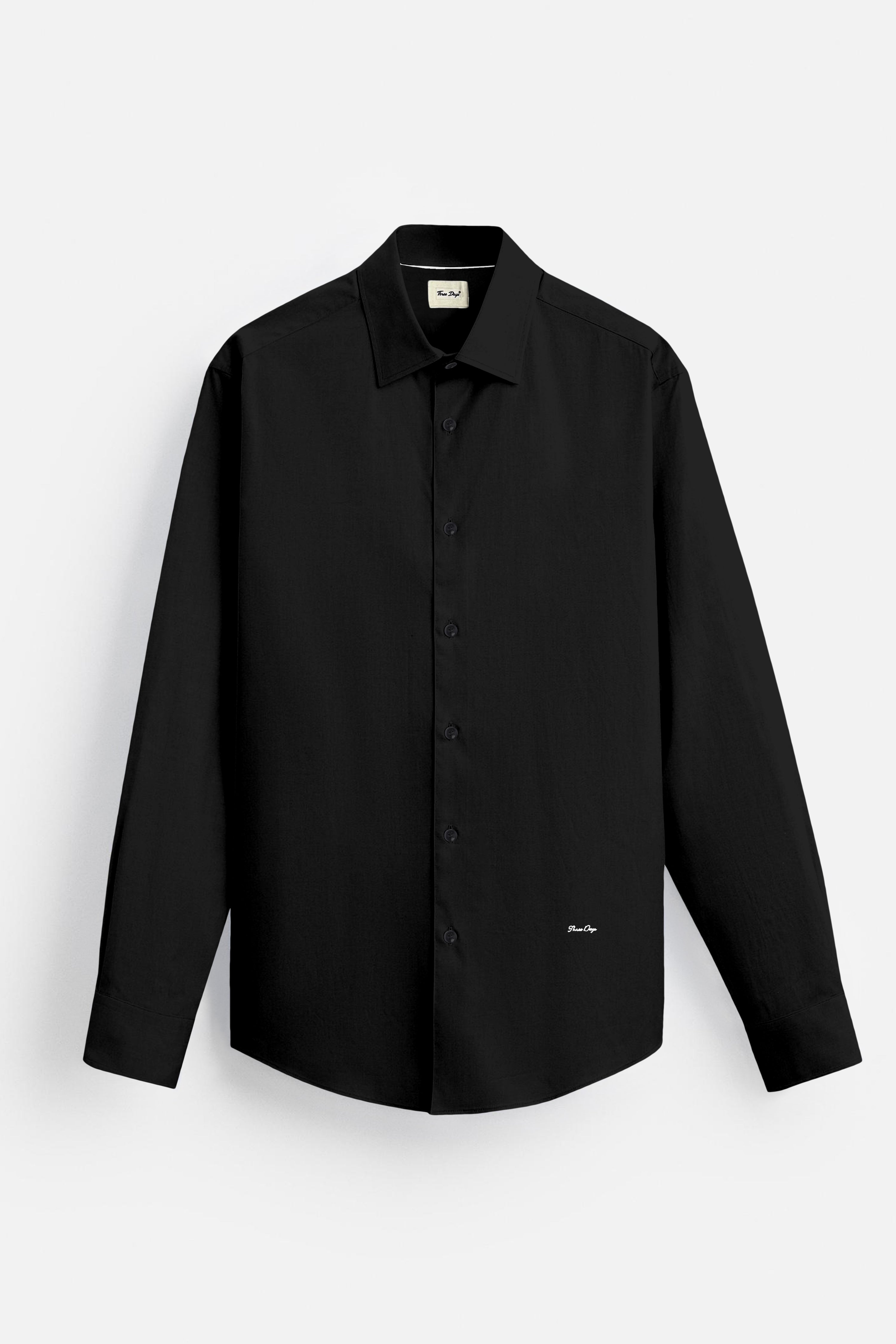 Prestige Plain Solid Long Sleeves Shirt - Three Days