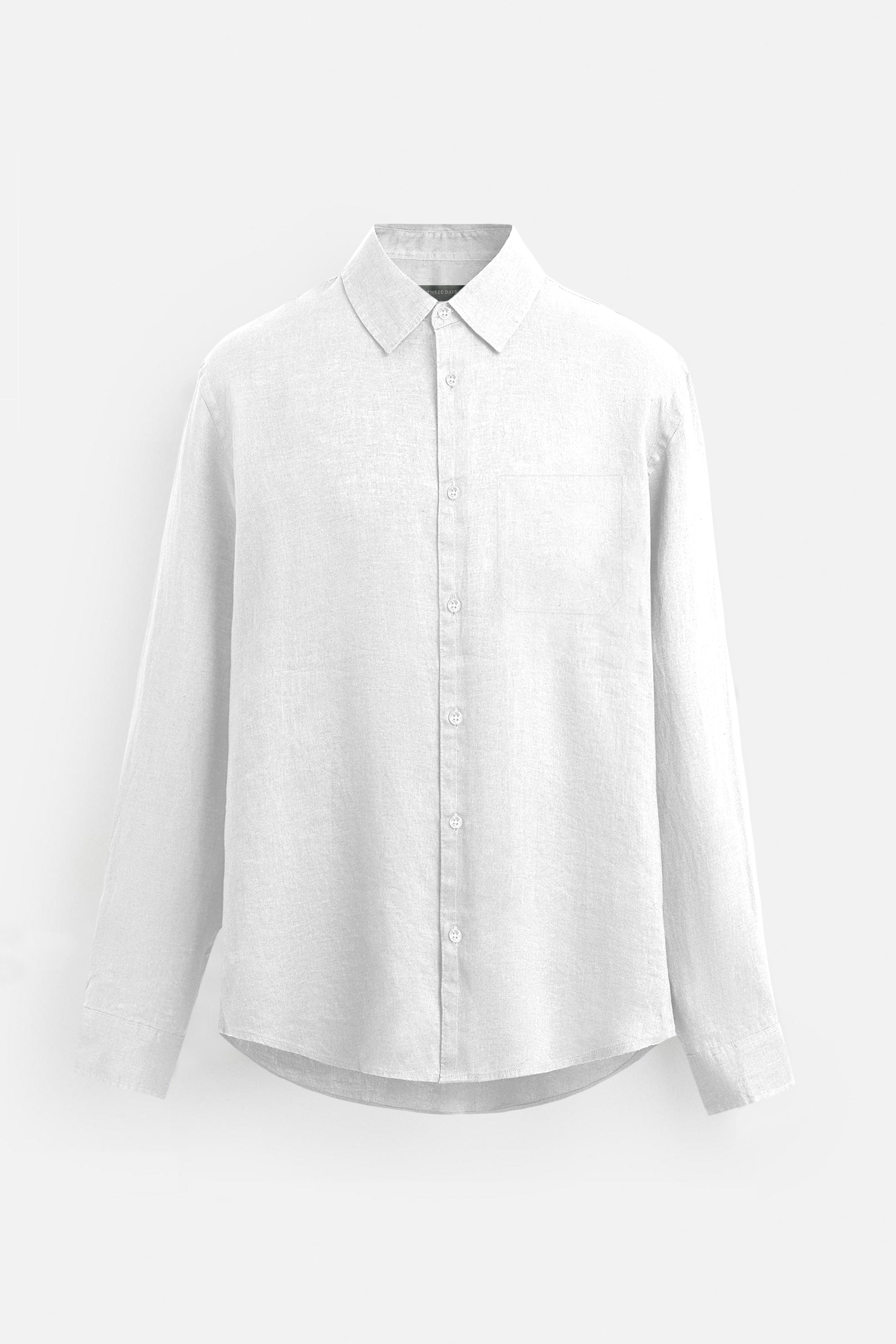 Soft Linen White Casual Shirt