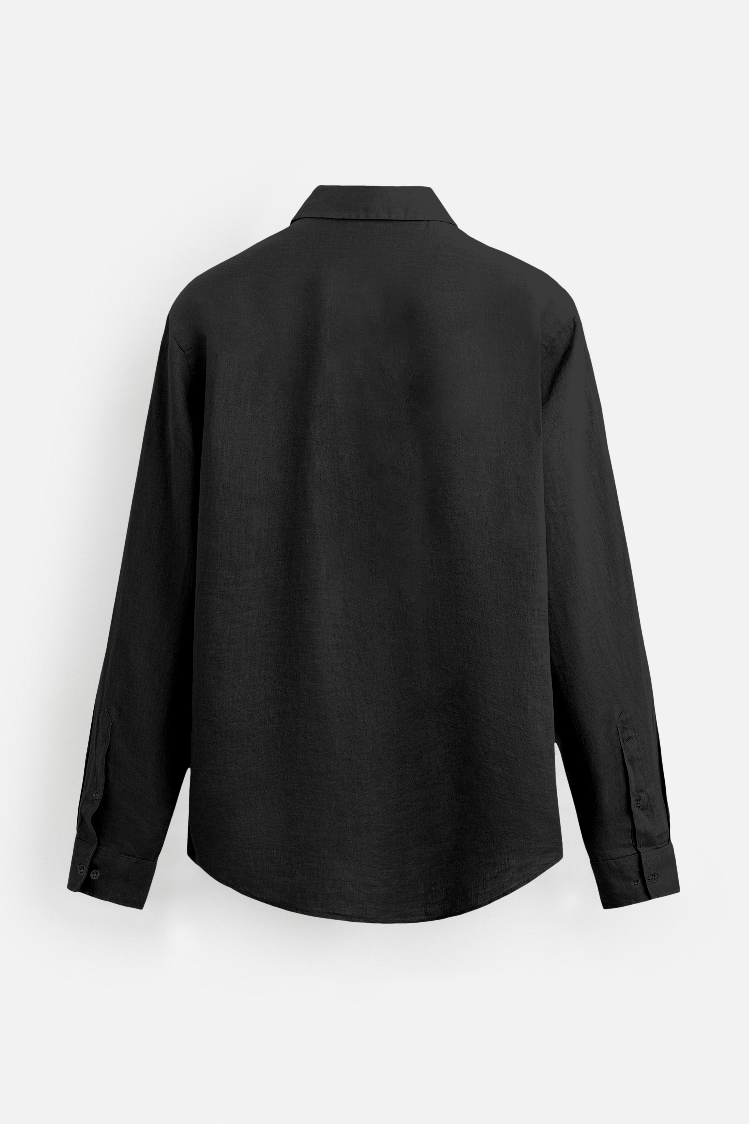 Soft Linen Black Casual Shirt