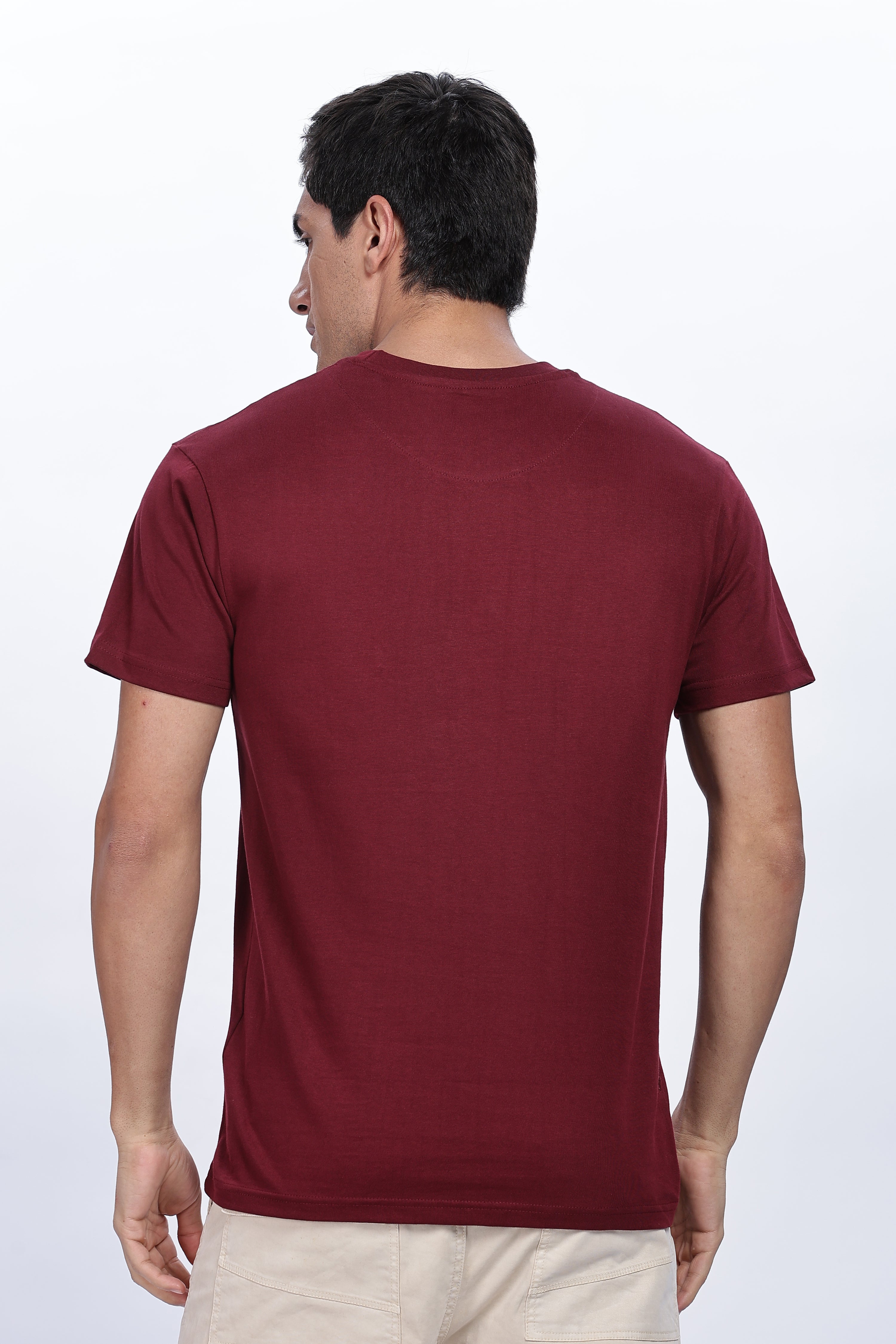 Maroon Regular Fit Tshirt
