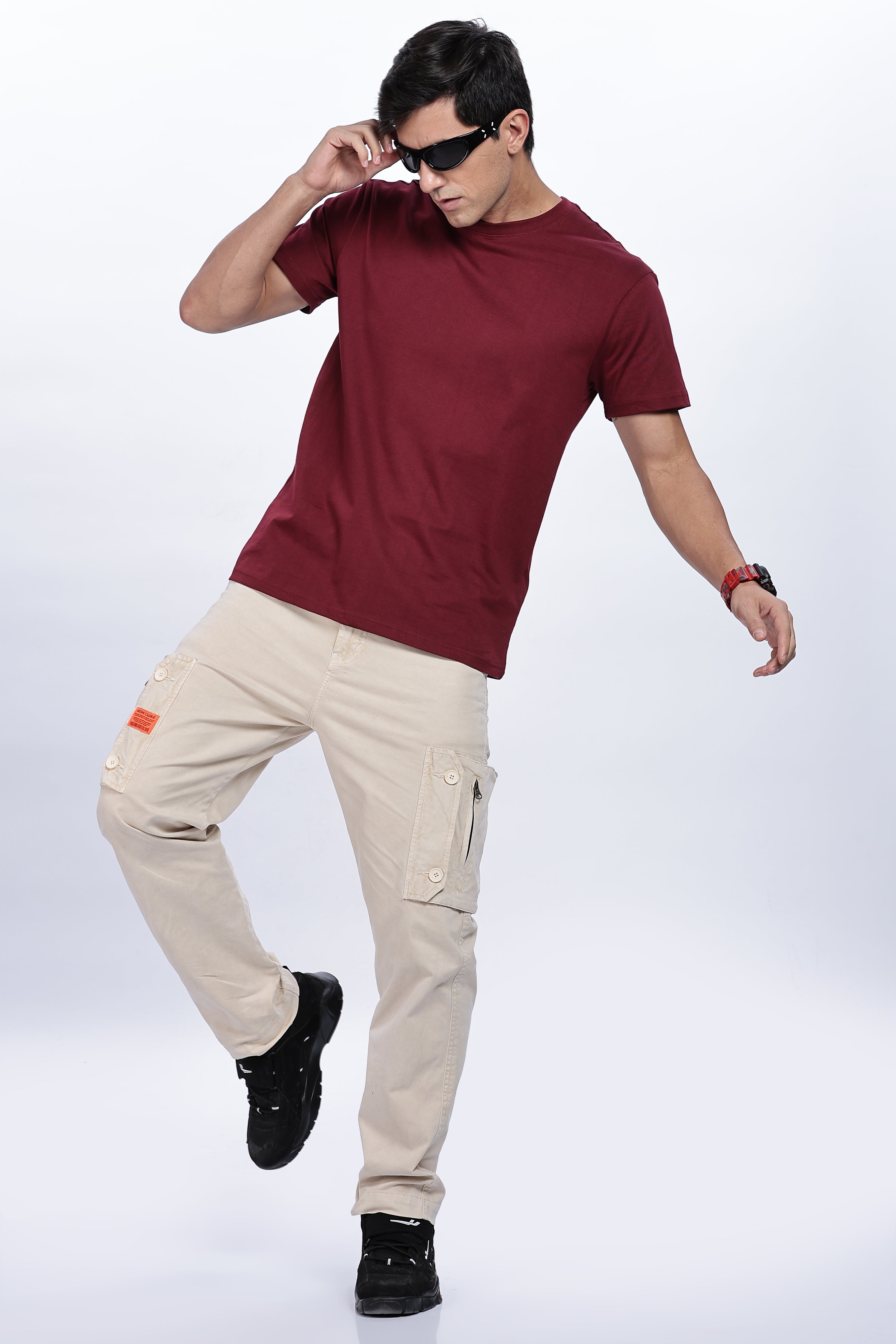 Maroon Regular Fit Tshirt