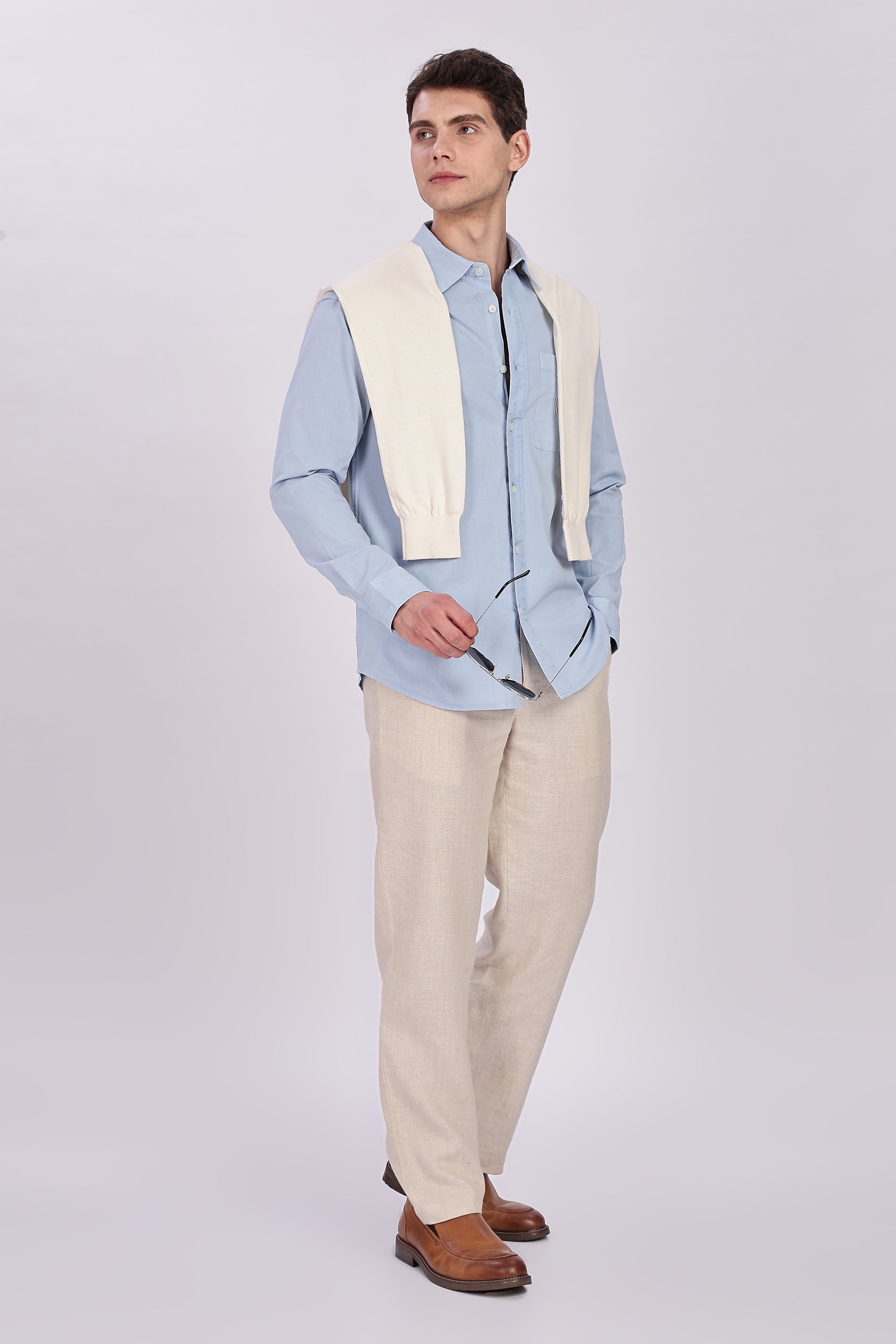 Oxford Pocket Embroidery Shirt