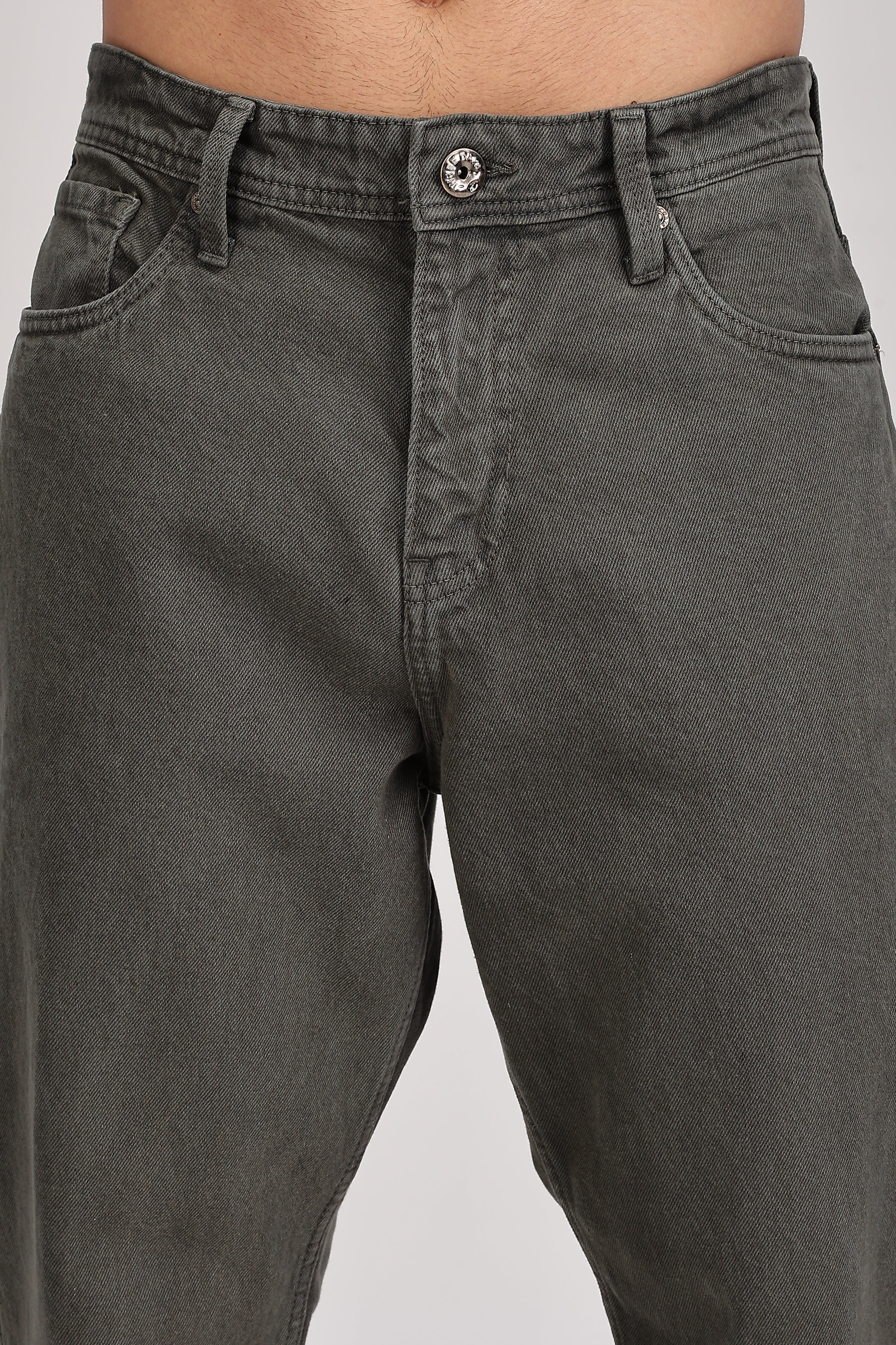 Loose Fit Olive Denim