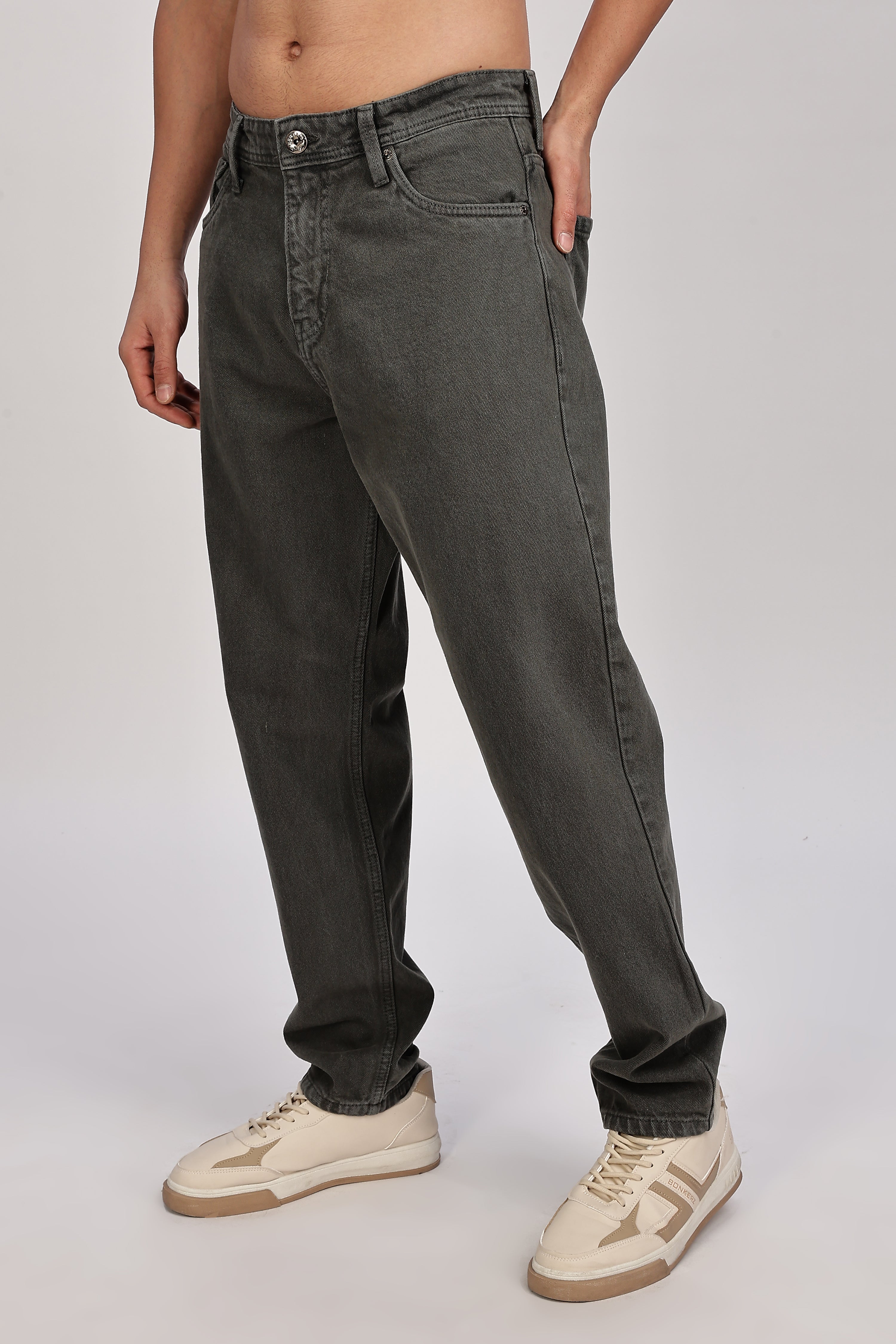 Loose Fit Olive Denim