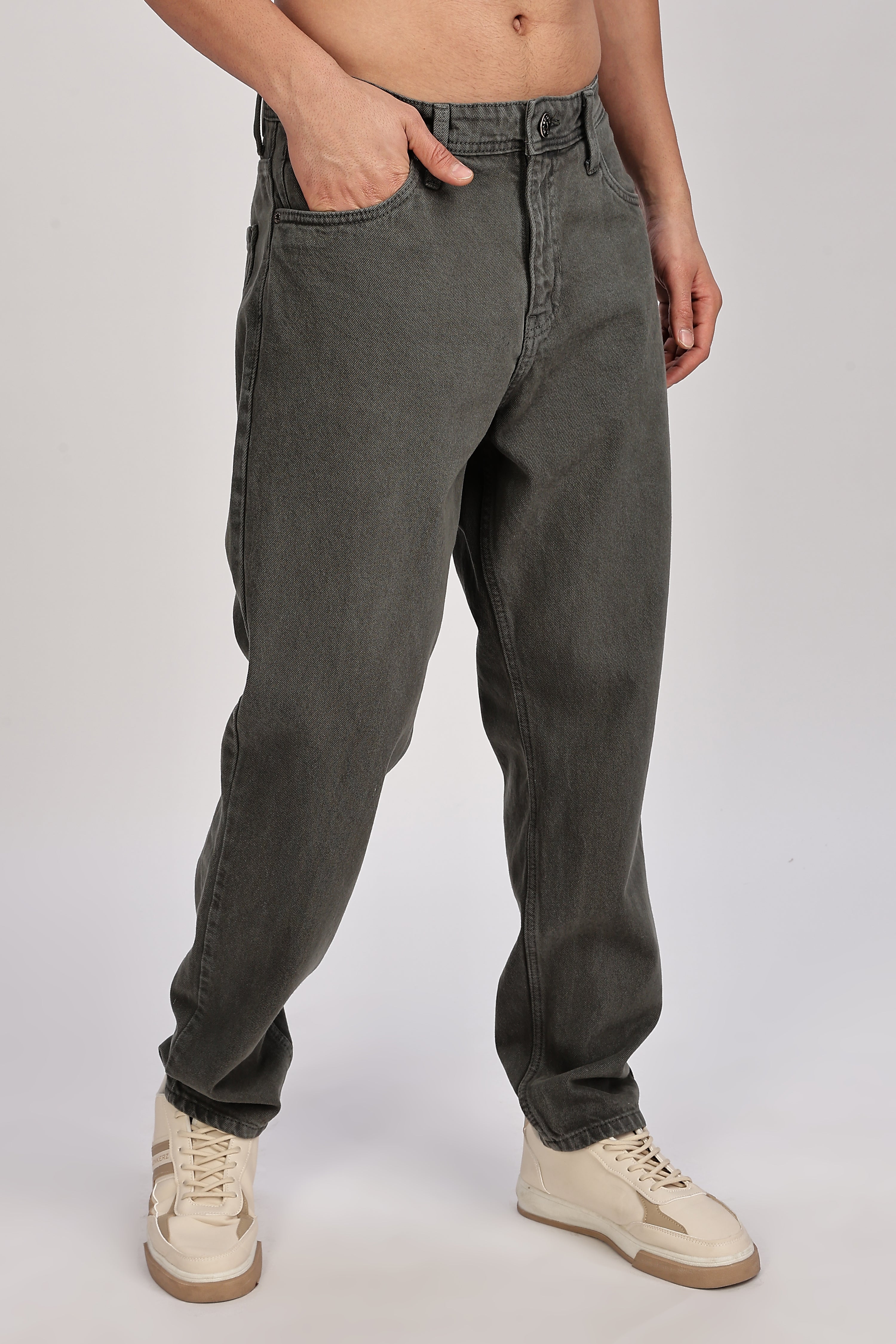 Loose Fit Olive Denim