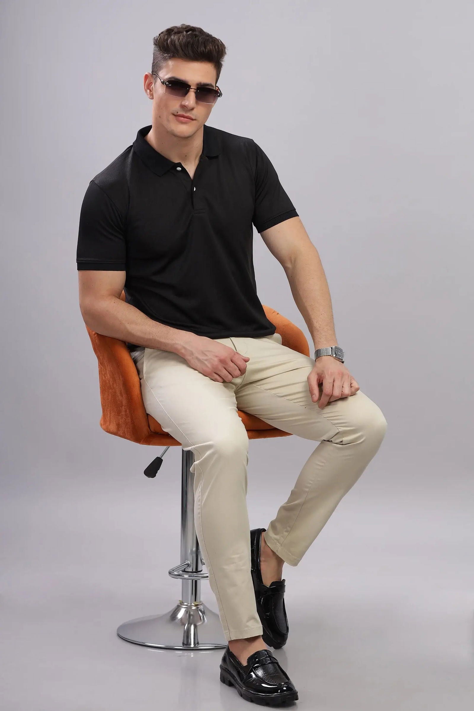 Beige Metro Mod Chino Pants - Three Days