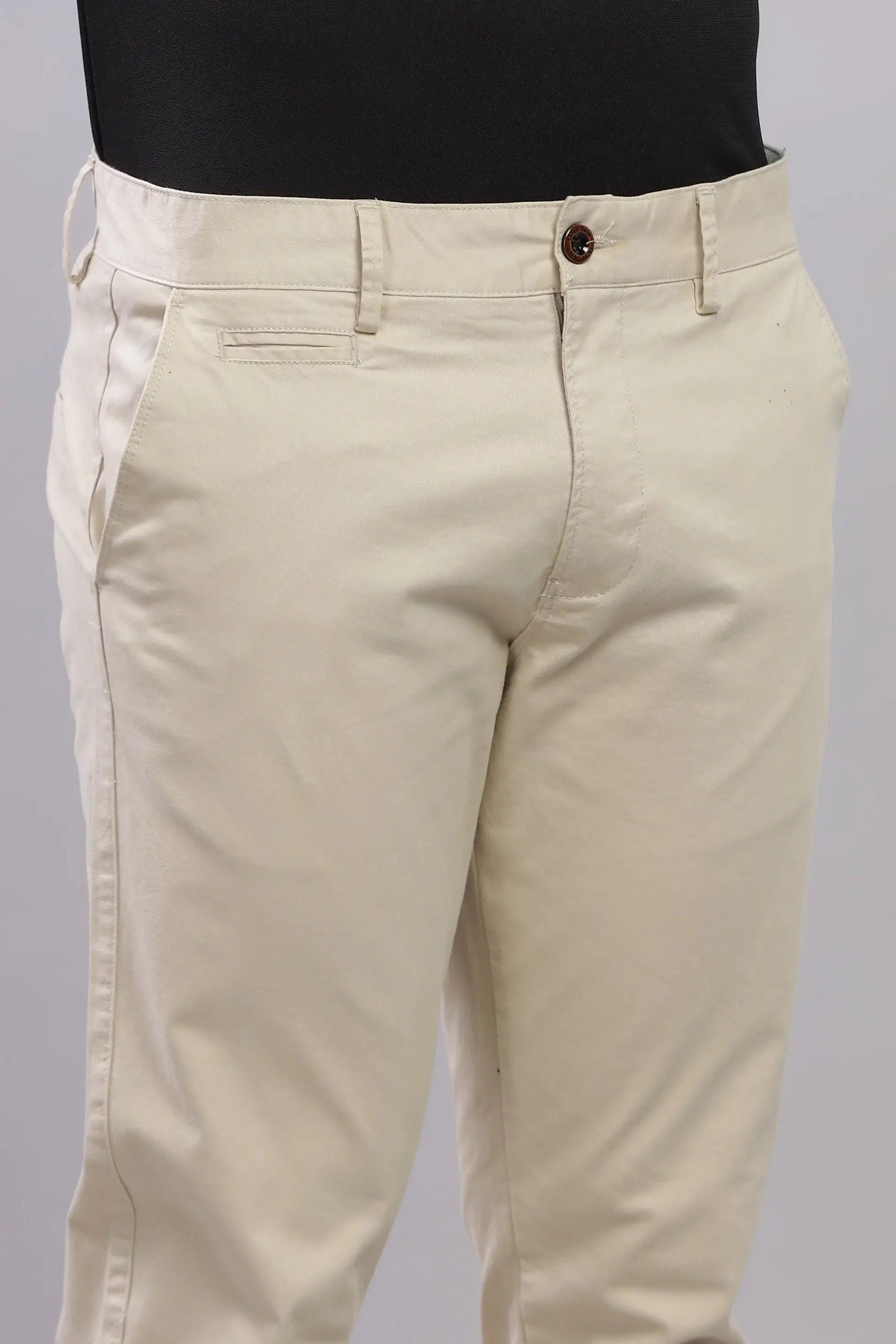 Beige Metro Mod Chino Pants - Three Days