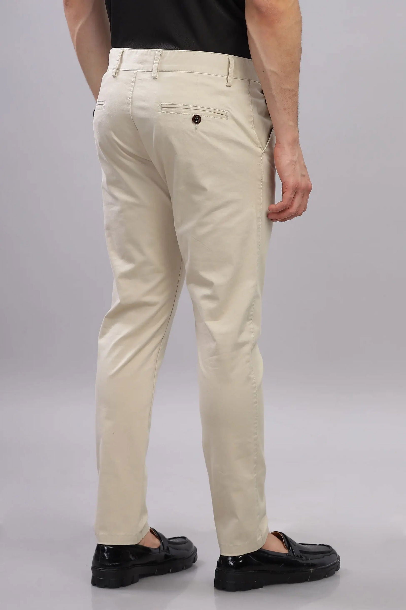 Beige Metro Mod Chino Pants - Three Days