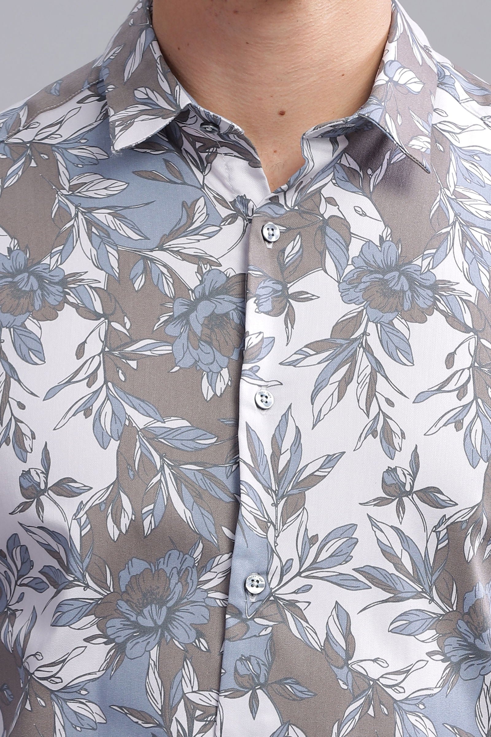 Blossom Abstract Printed Shirt - Three Days