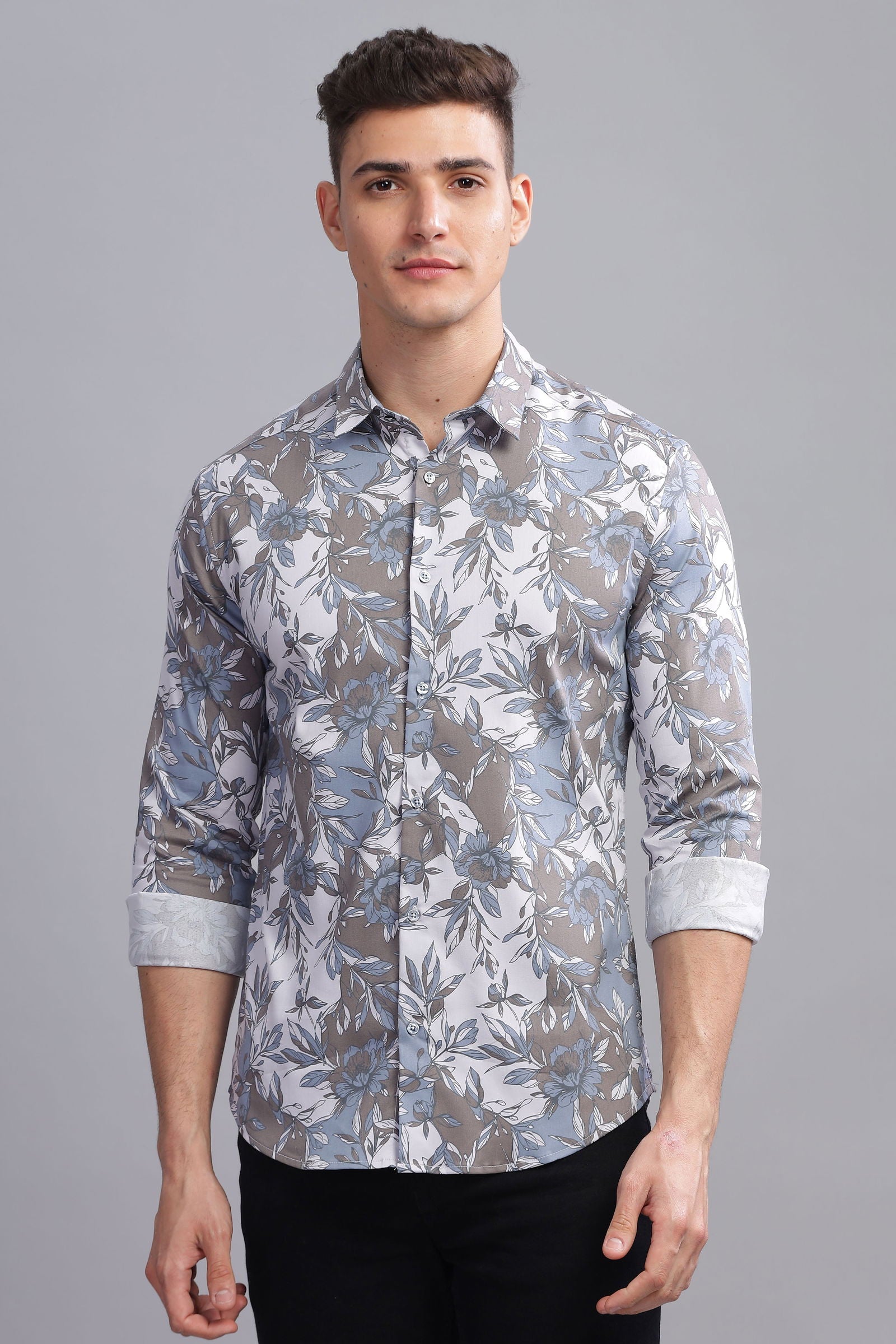 Blossom Abstract Printed Shirt - Three Days