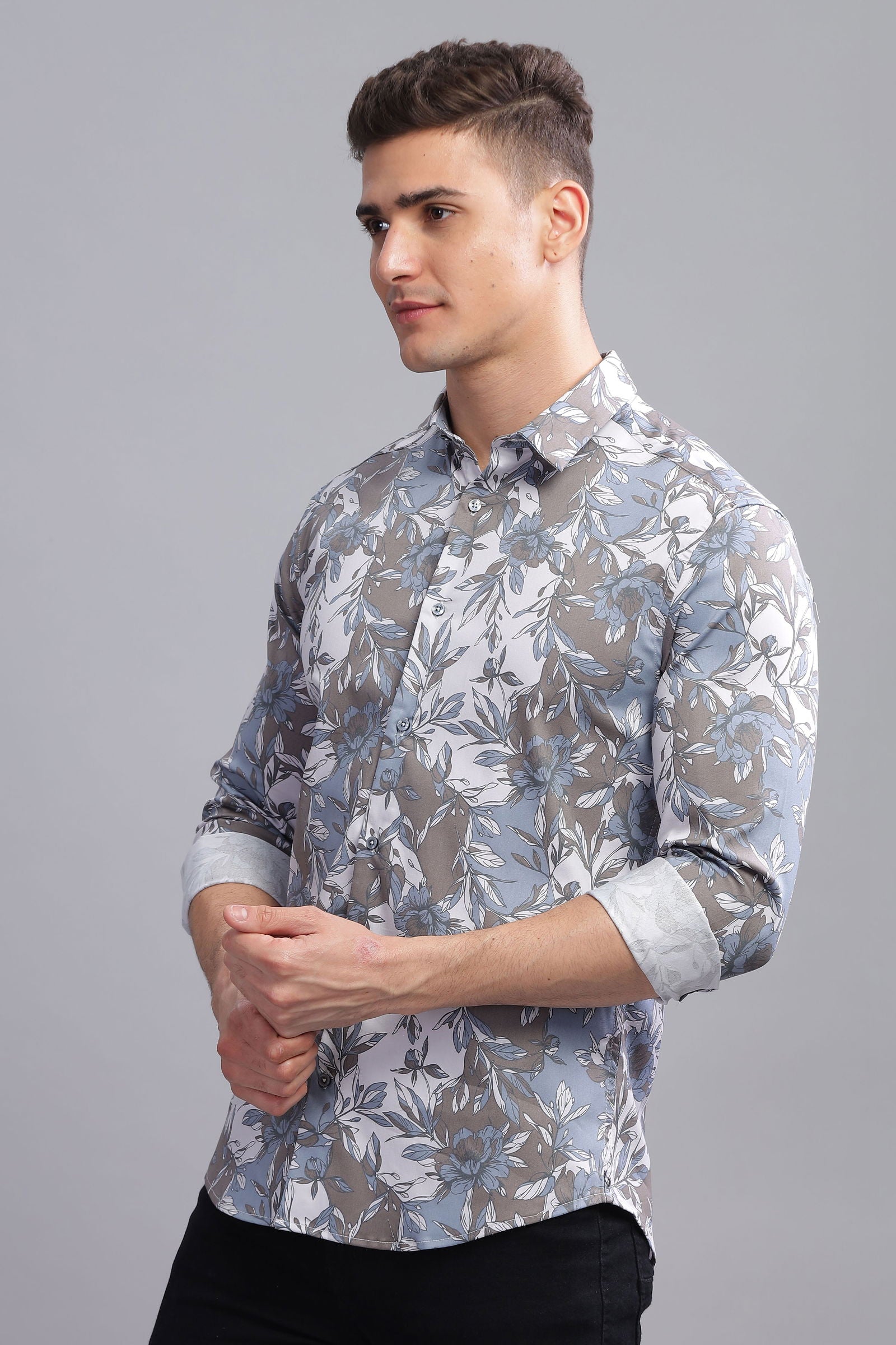 Blossom Abstract Printed Shirt - Three Days
