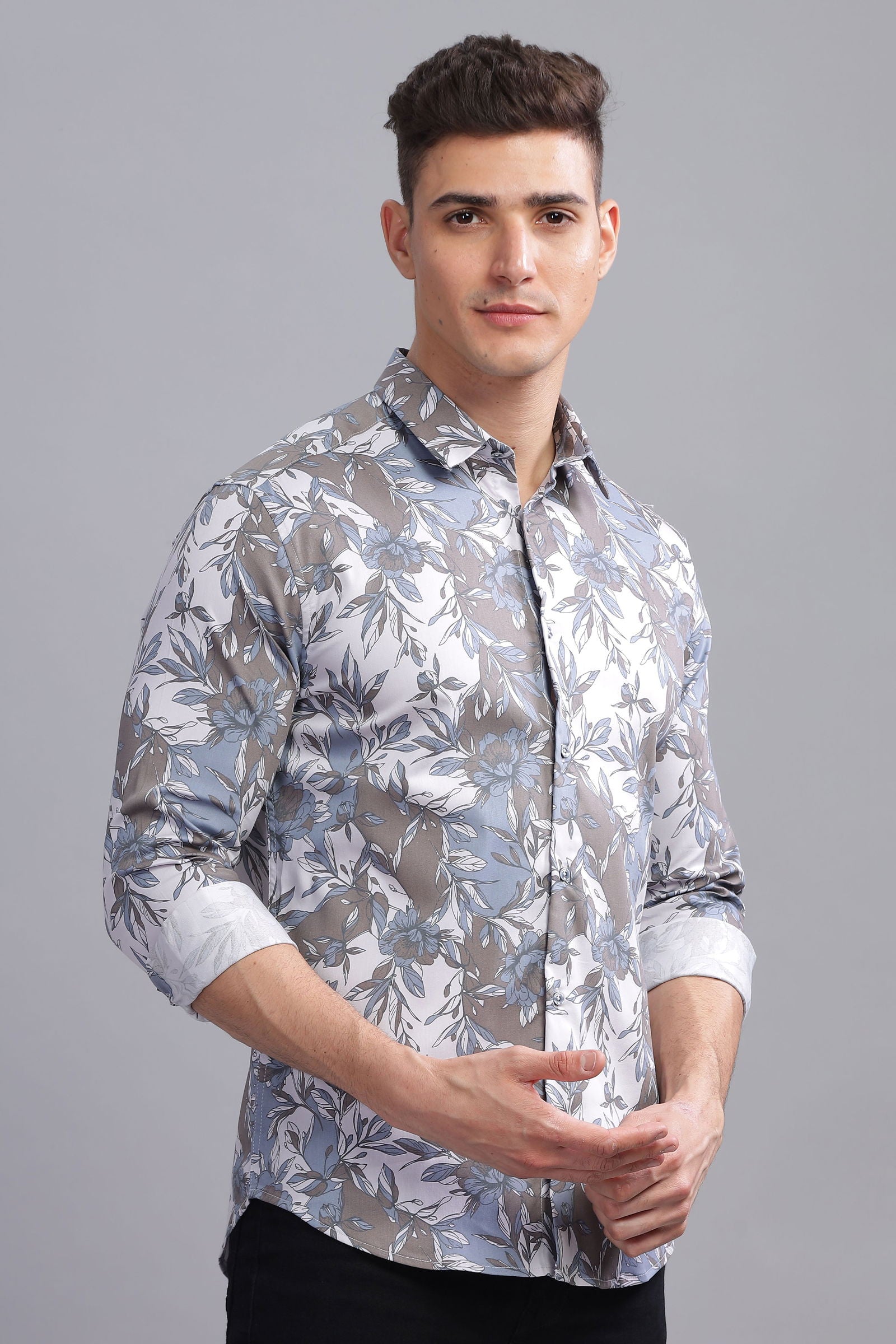 Blossom Abstract Printed Shirt - Three Days