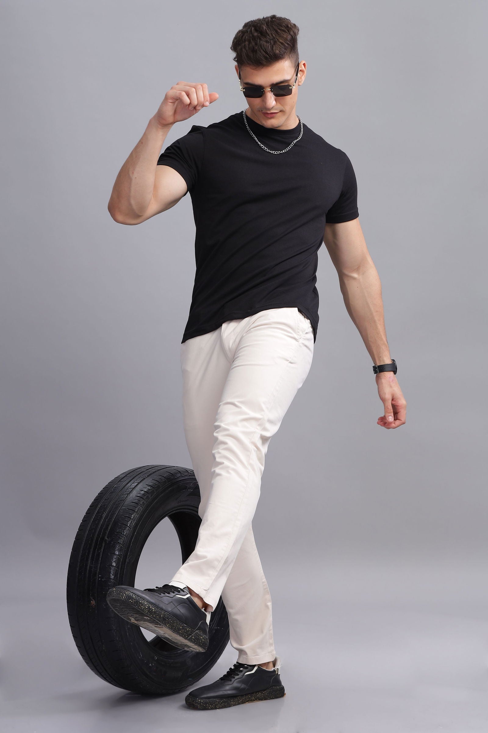 CityStride Beige Cotton Chinos - Three Days
