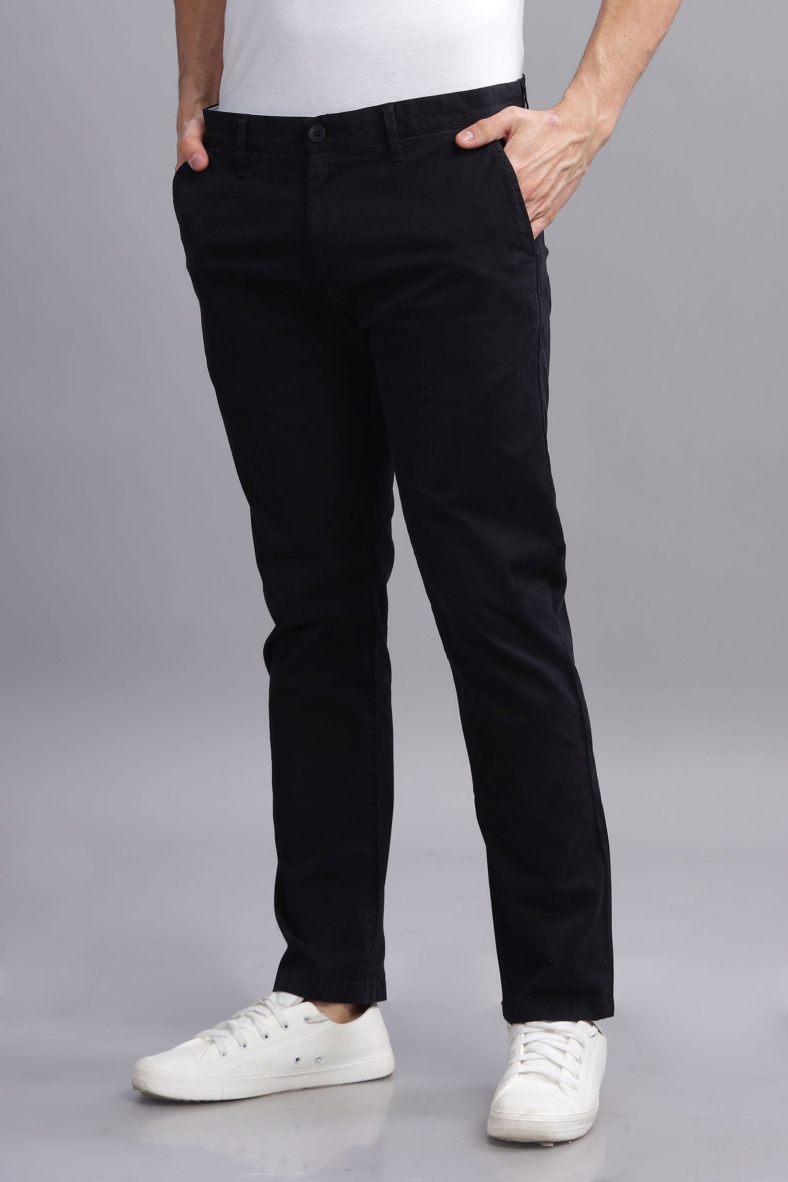 CityStride Dark Grey Cotton Chinos - Three Days