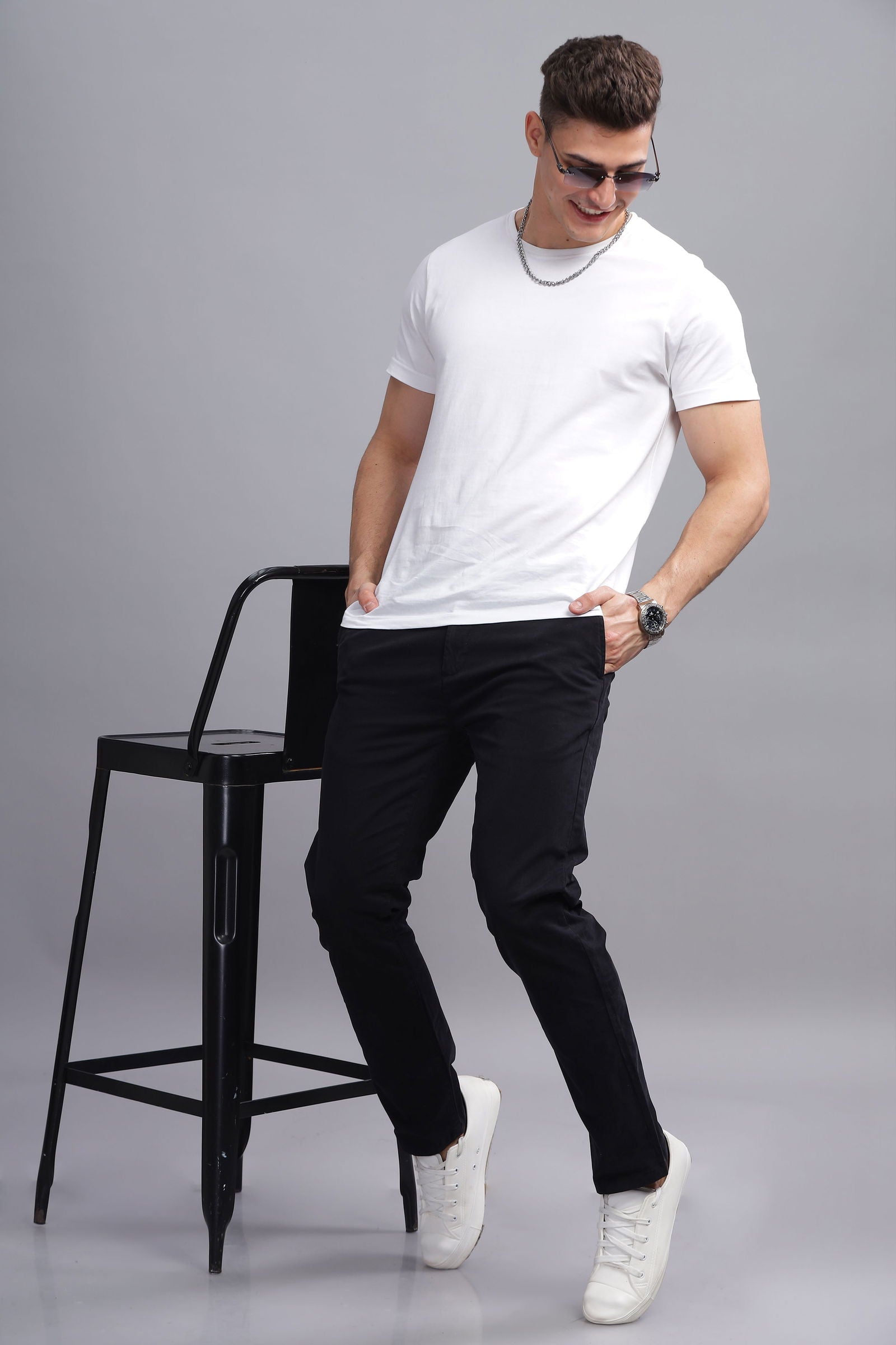 CityStride Dark Grey Cotton Chinos - Three Days