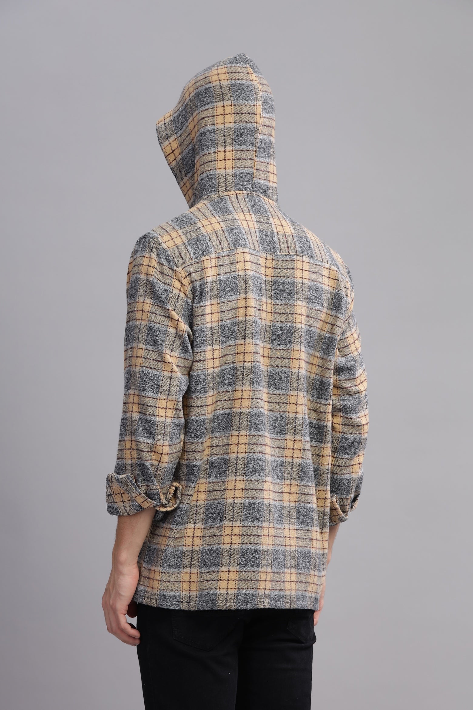 Dapper Brushed Paid Hoody Shirt - Three Days