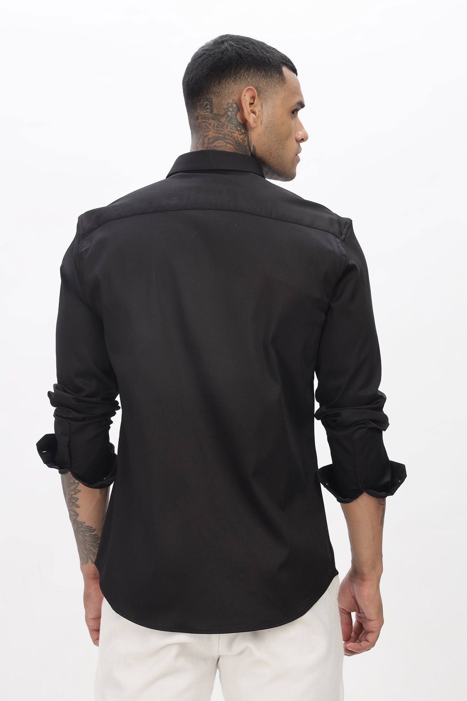 Dapper Needlework Black Shirt - Three Days