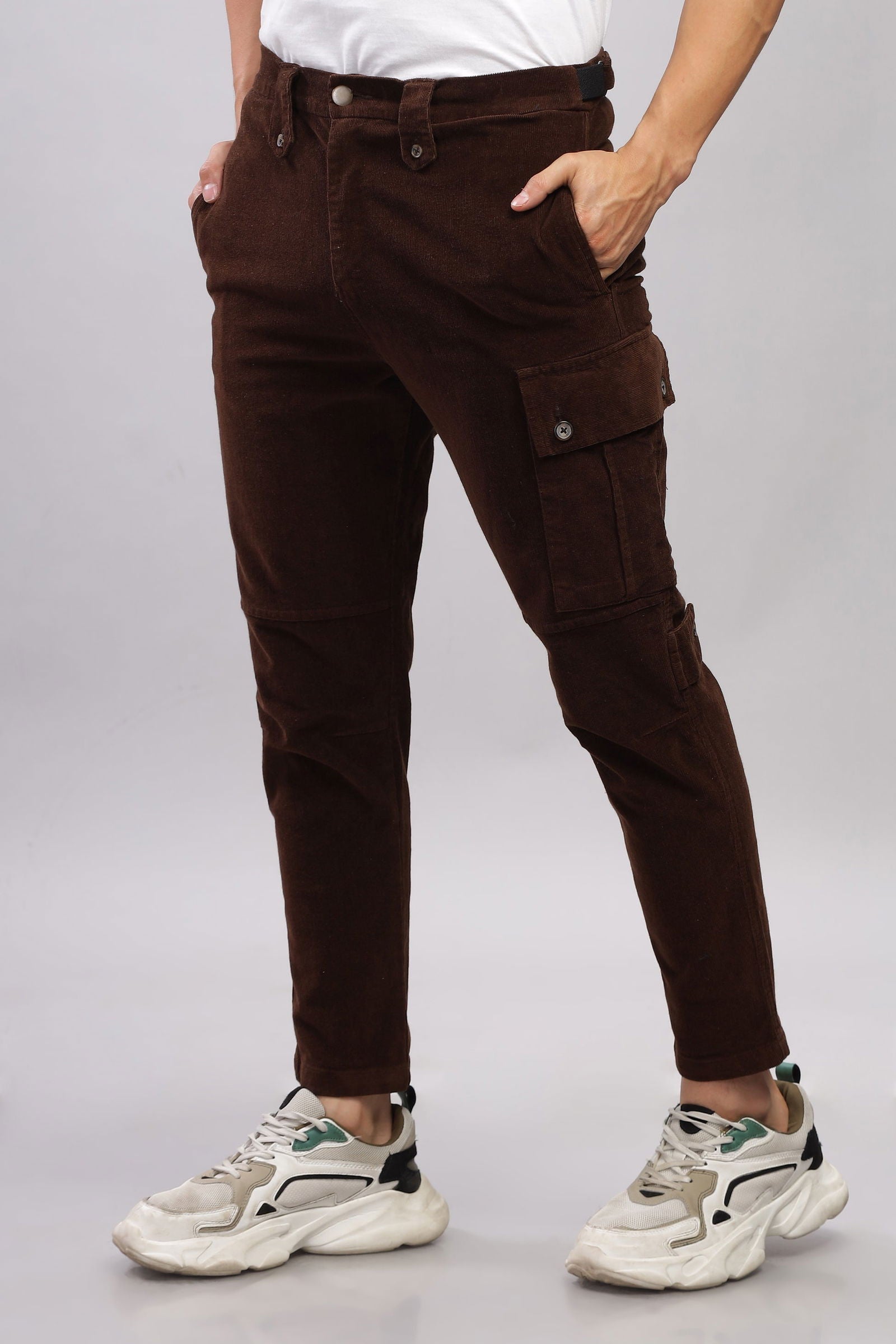 Downtown Brown Corduroy Cargo - Three Days
