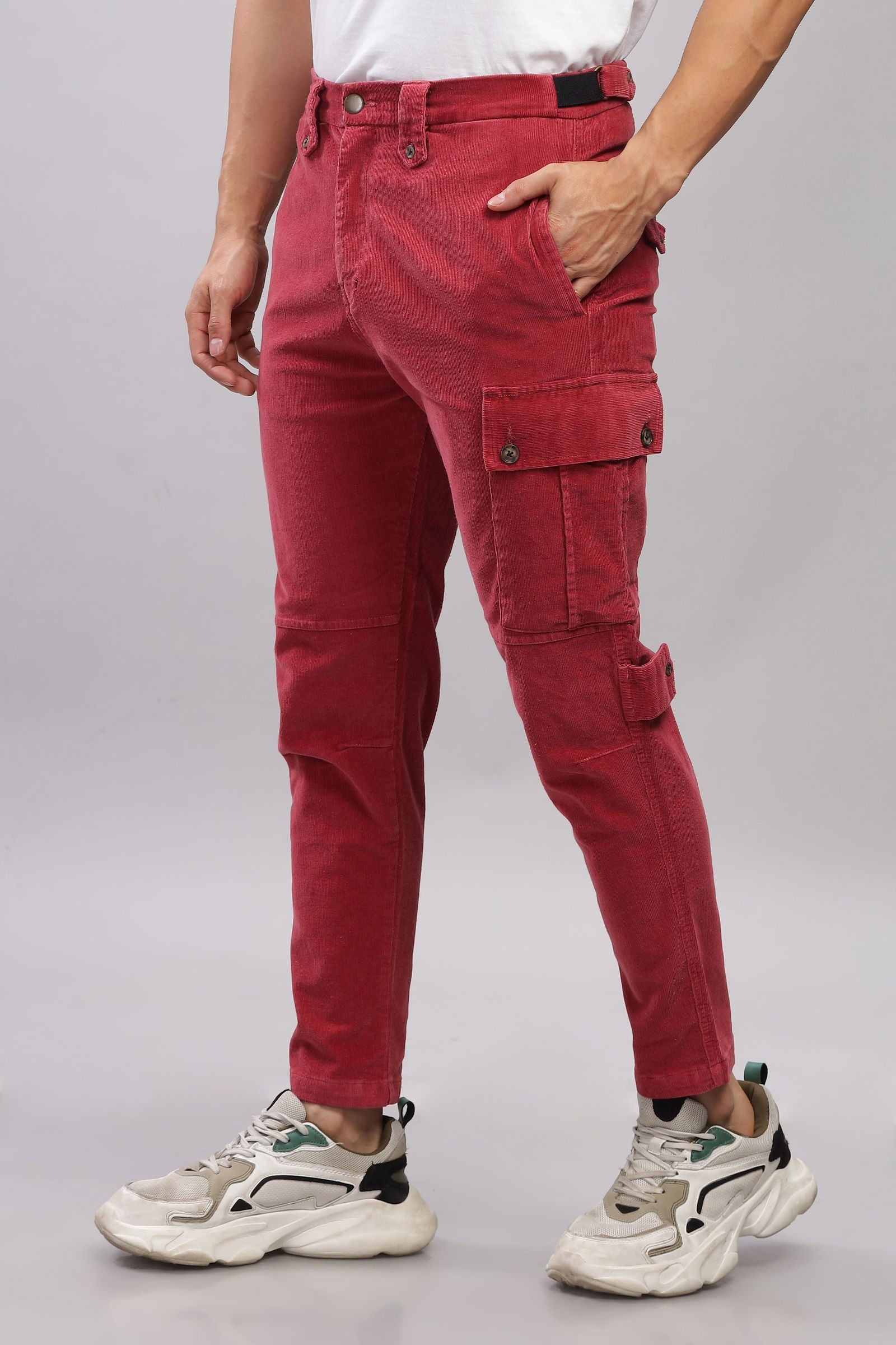 Downtown Cherry Corduroy Cargo - Three Days