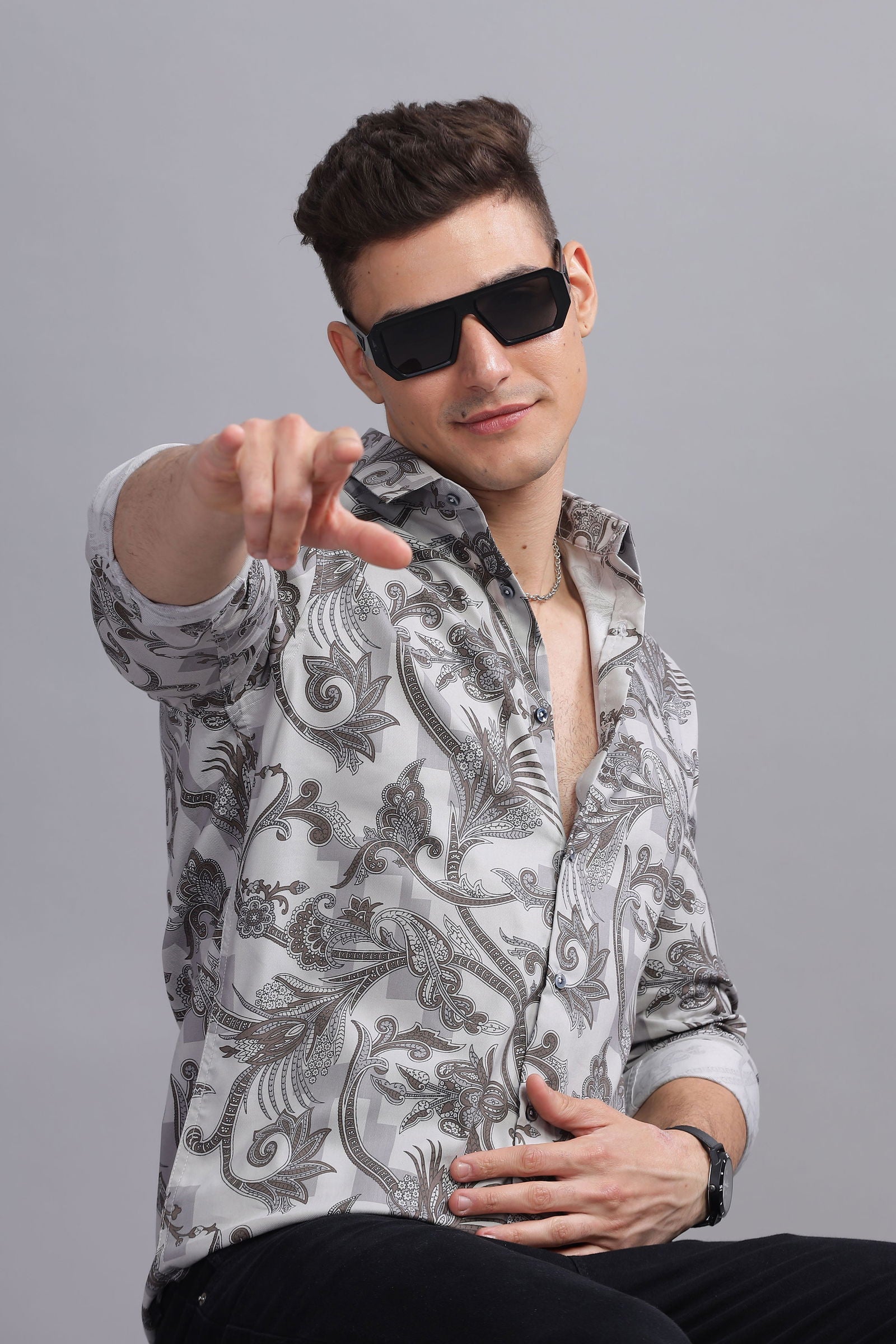 Eden Abstract Print Full Sleeves Shirt - Three Days