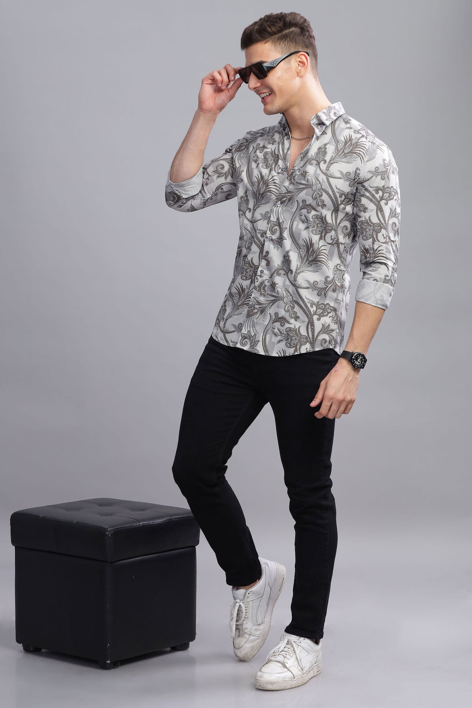 Eden Abstract Print Full Sleeves Shirt - Three Days