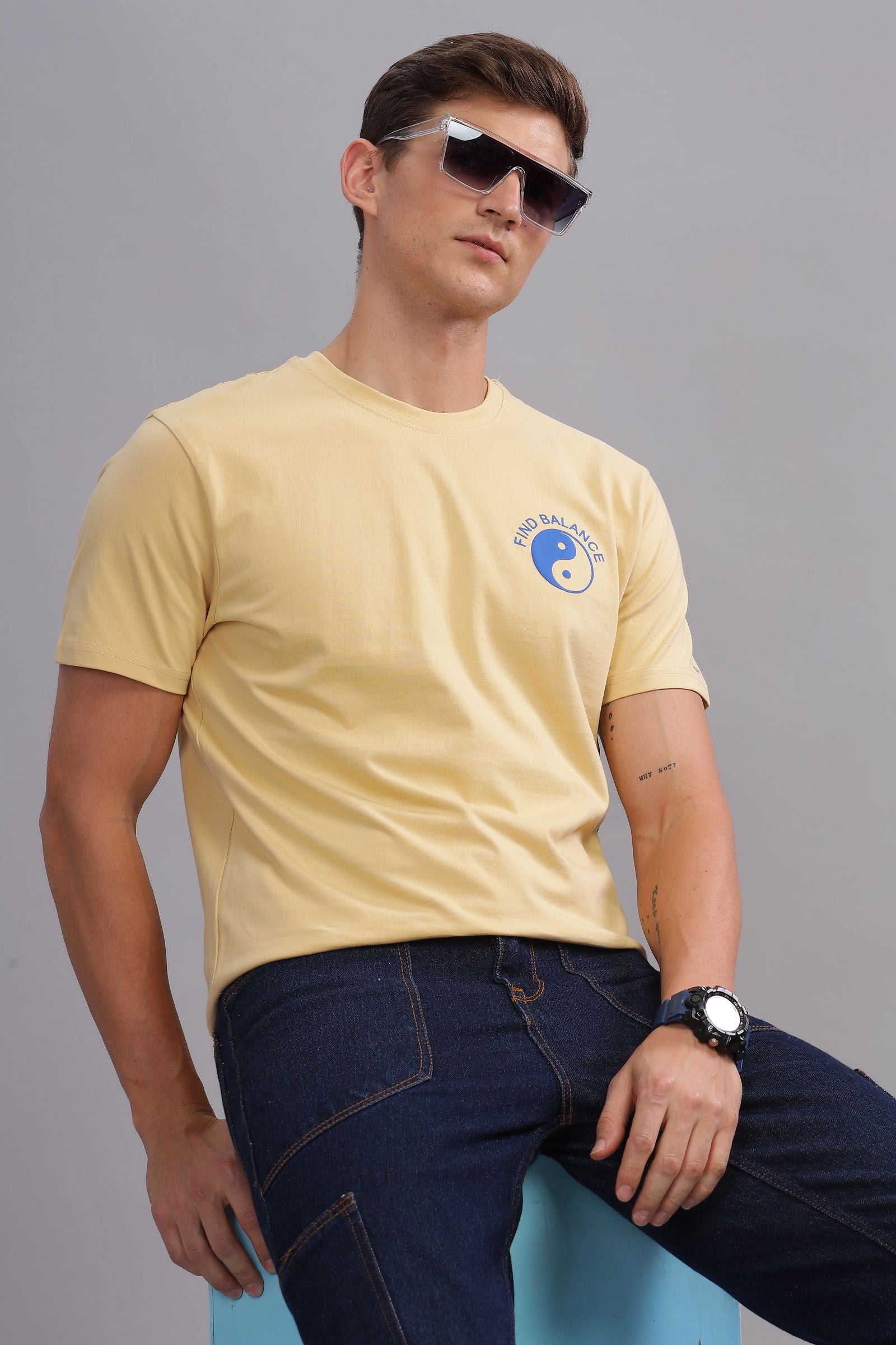 Find Balance Beige Tshirt - Three Days