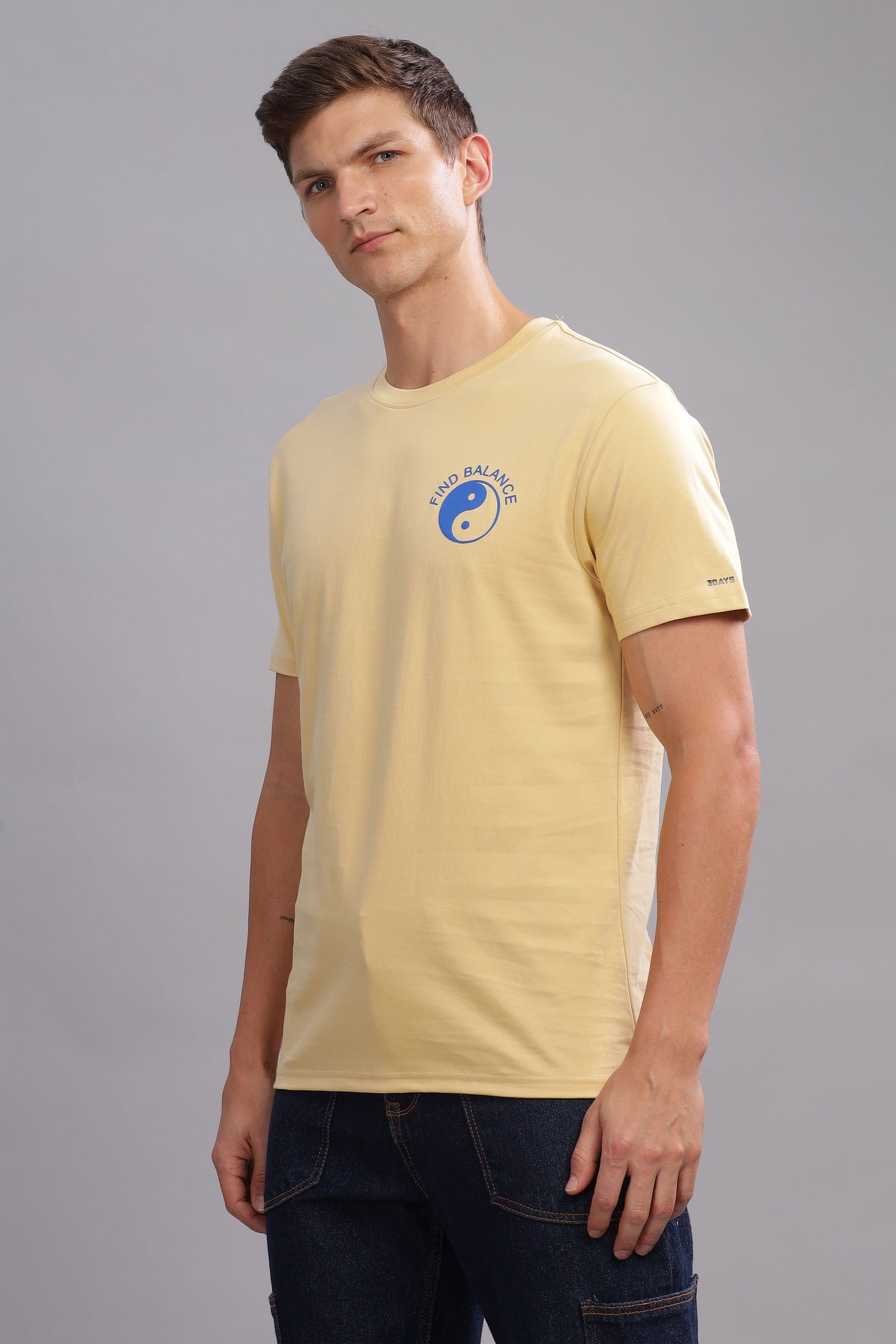 Find Balance Beige Tshirt - Three Days