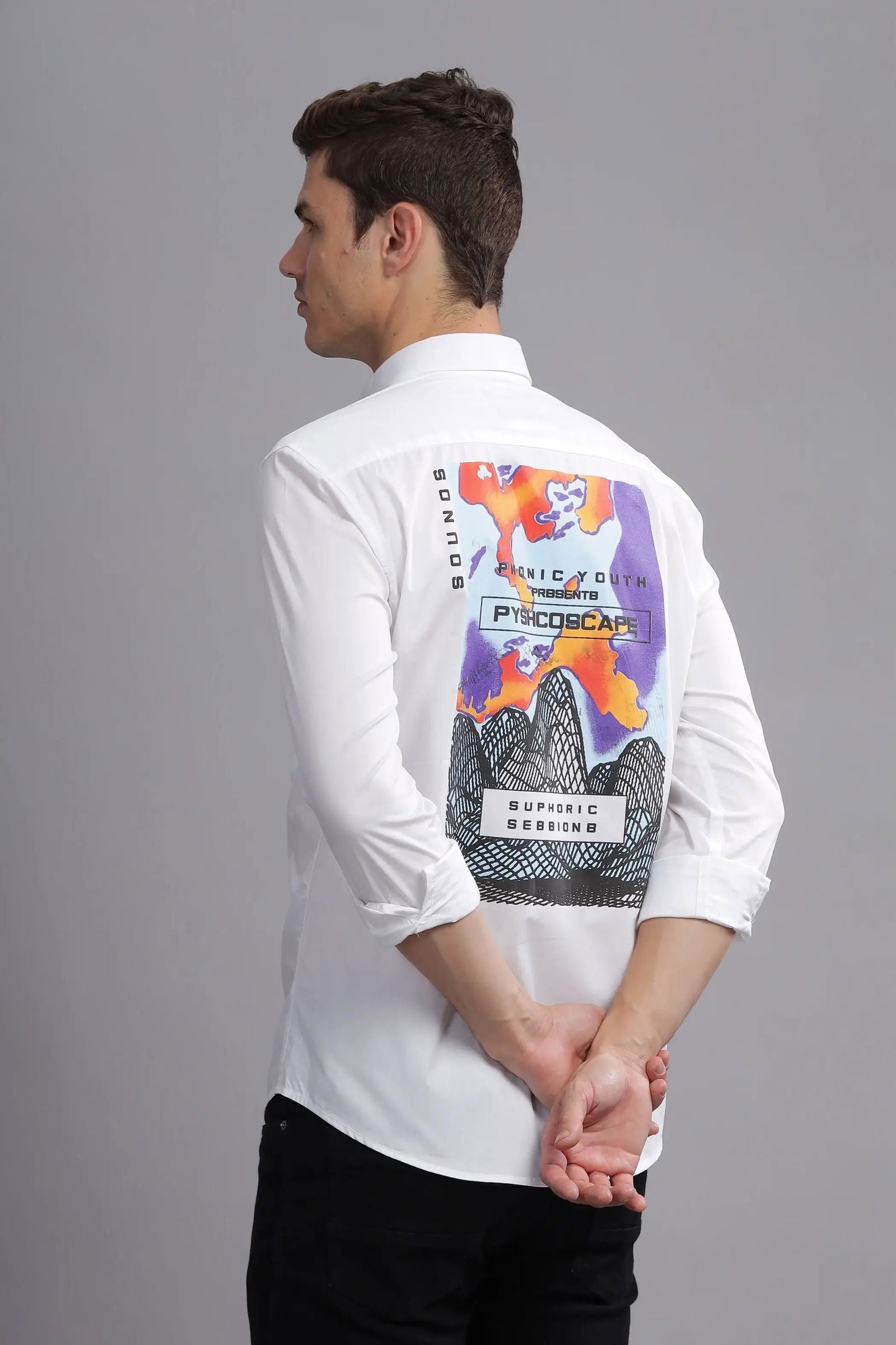 Finesse Abstract Back printed Shirt - Three Days