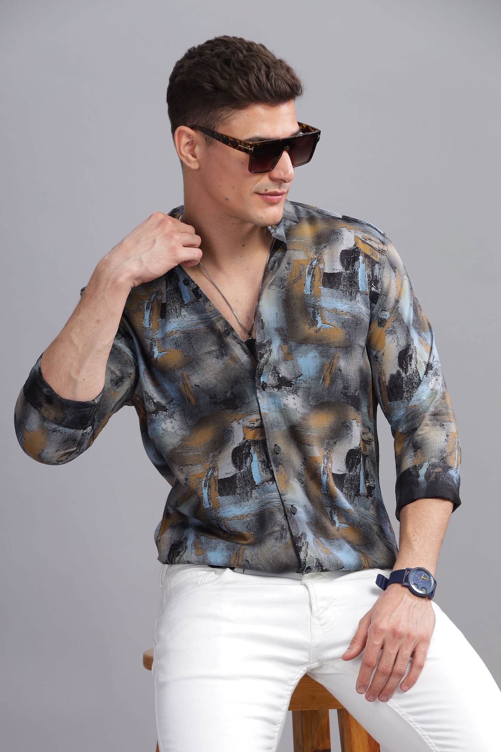 Galactic Abstract Printed Shirt - Three Days