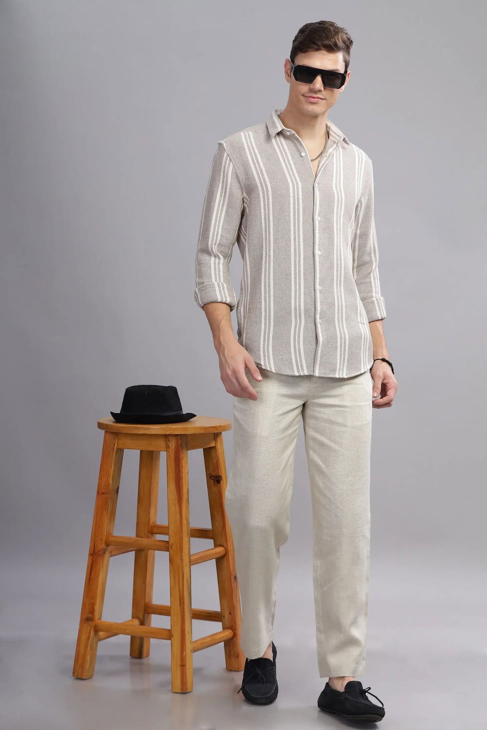 Grand Gauze Textured Blended Shirt - Three Days