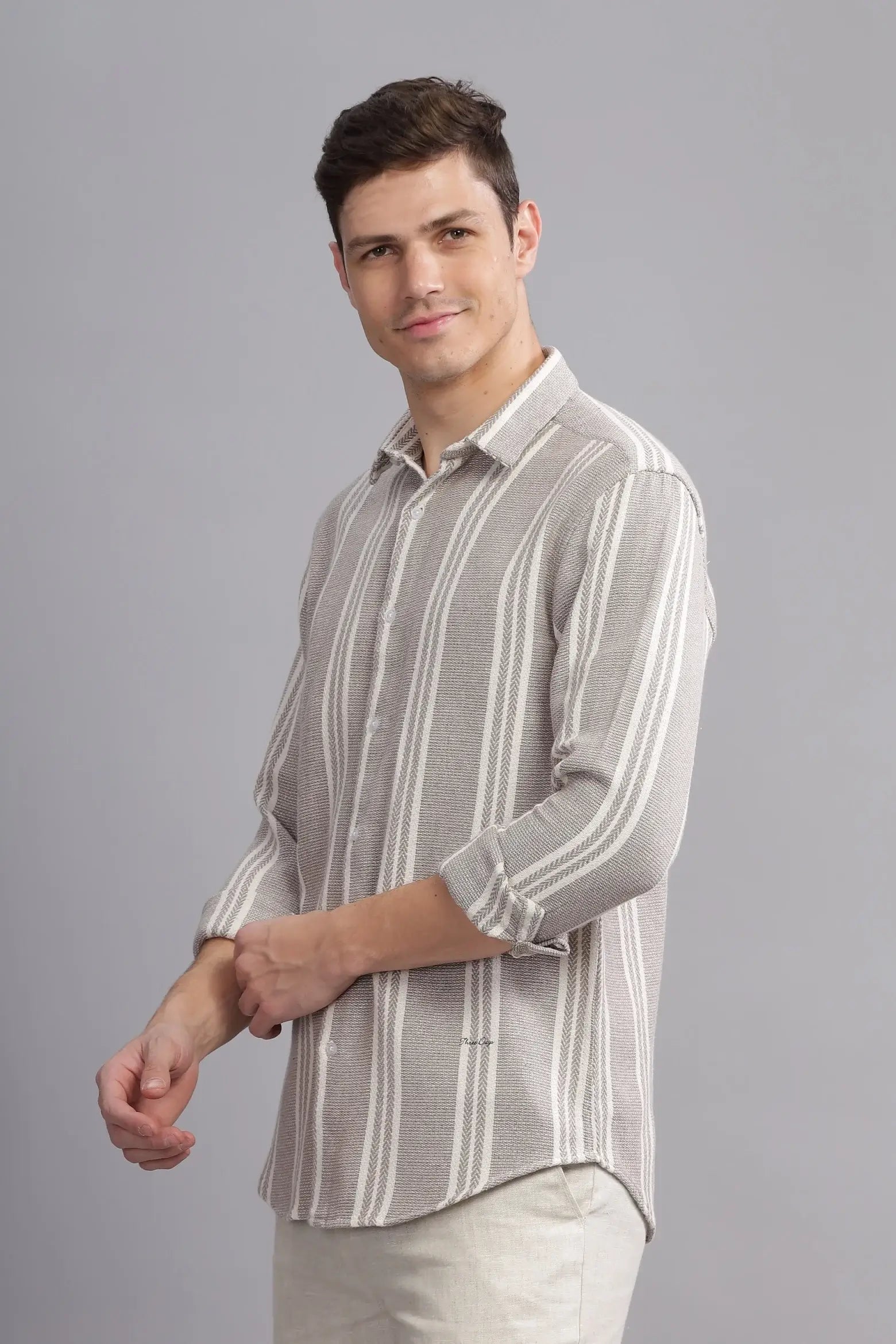 Grand Gauze Textured Blended Shirt - Three Days