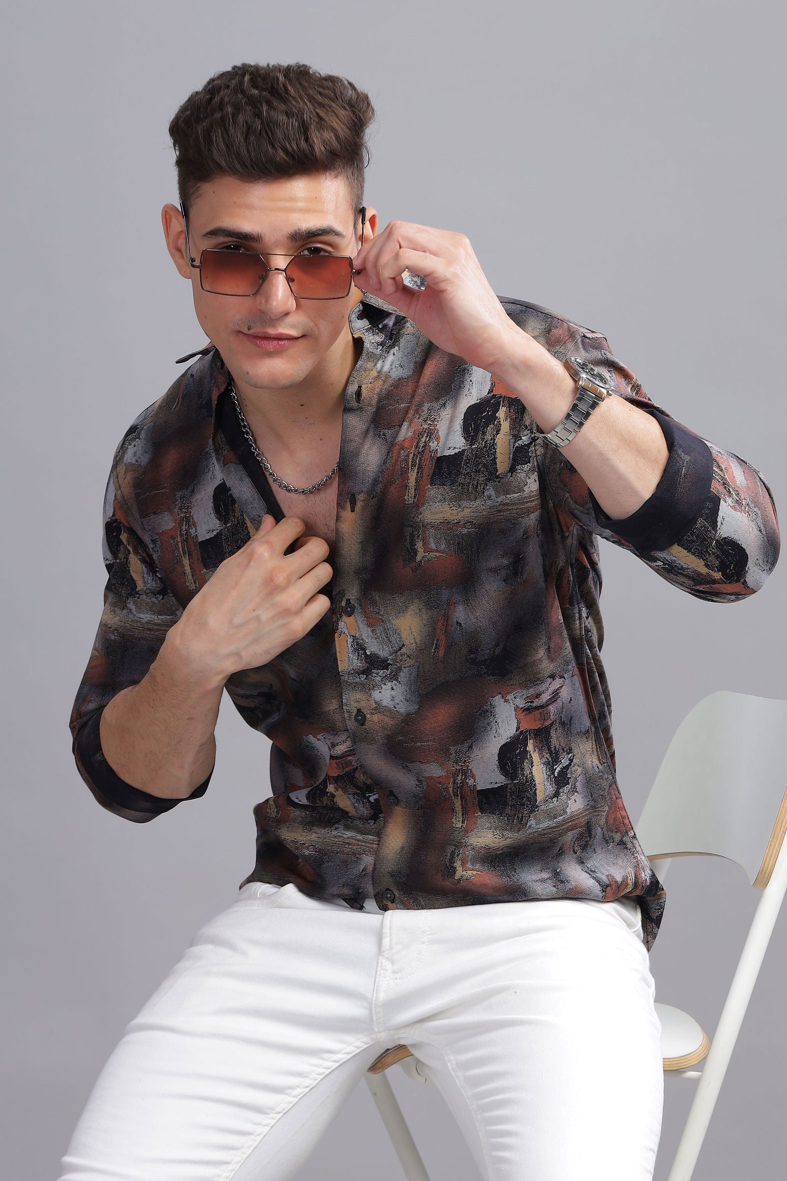 Kaliedo Abstract Printed Shirt - Three Days