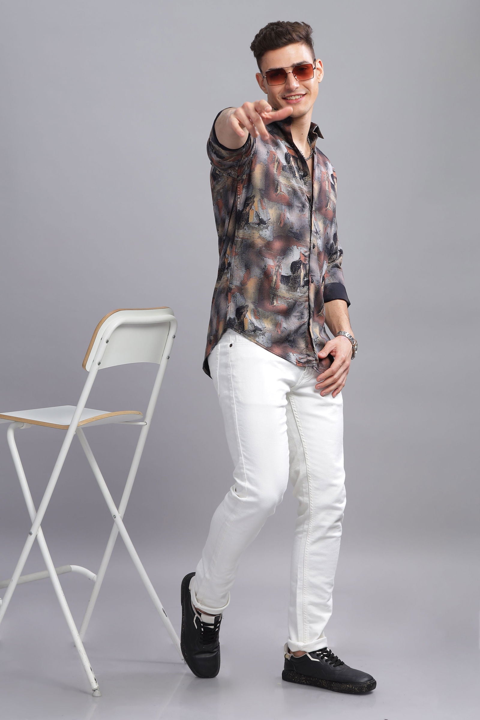 Kaliedo Abstract Printed Shirt - Three Days